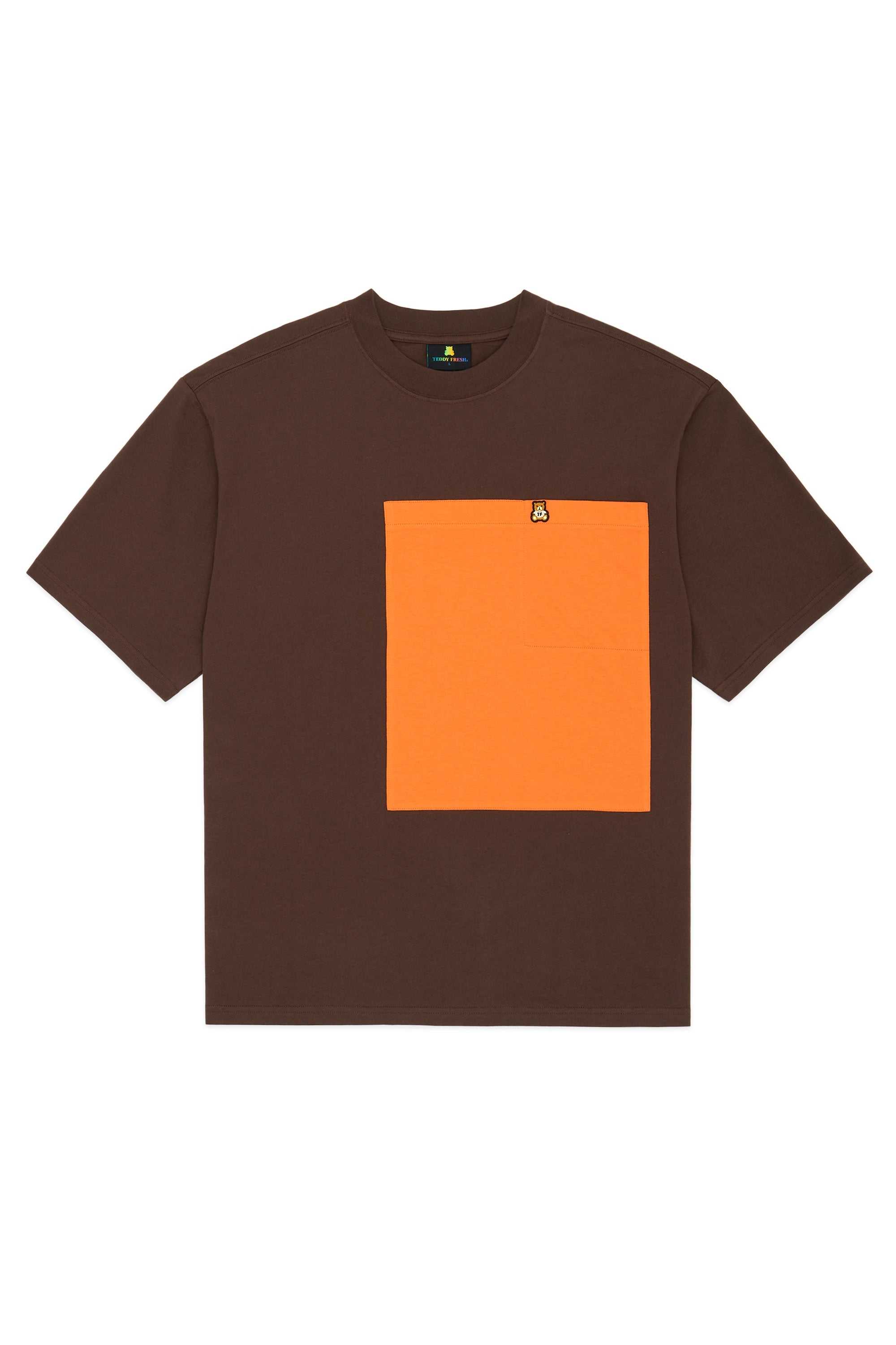 Brown Teddy Fresh Big Pocket Tee | 6180ZGYXW