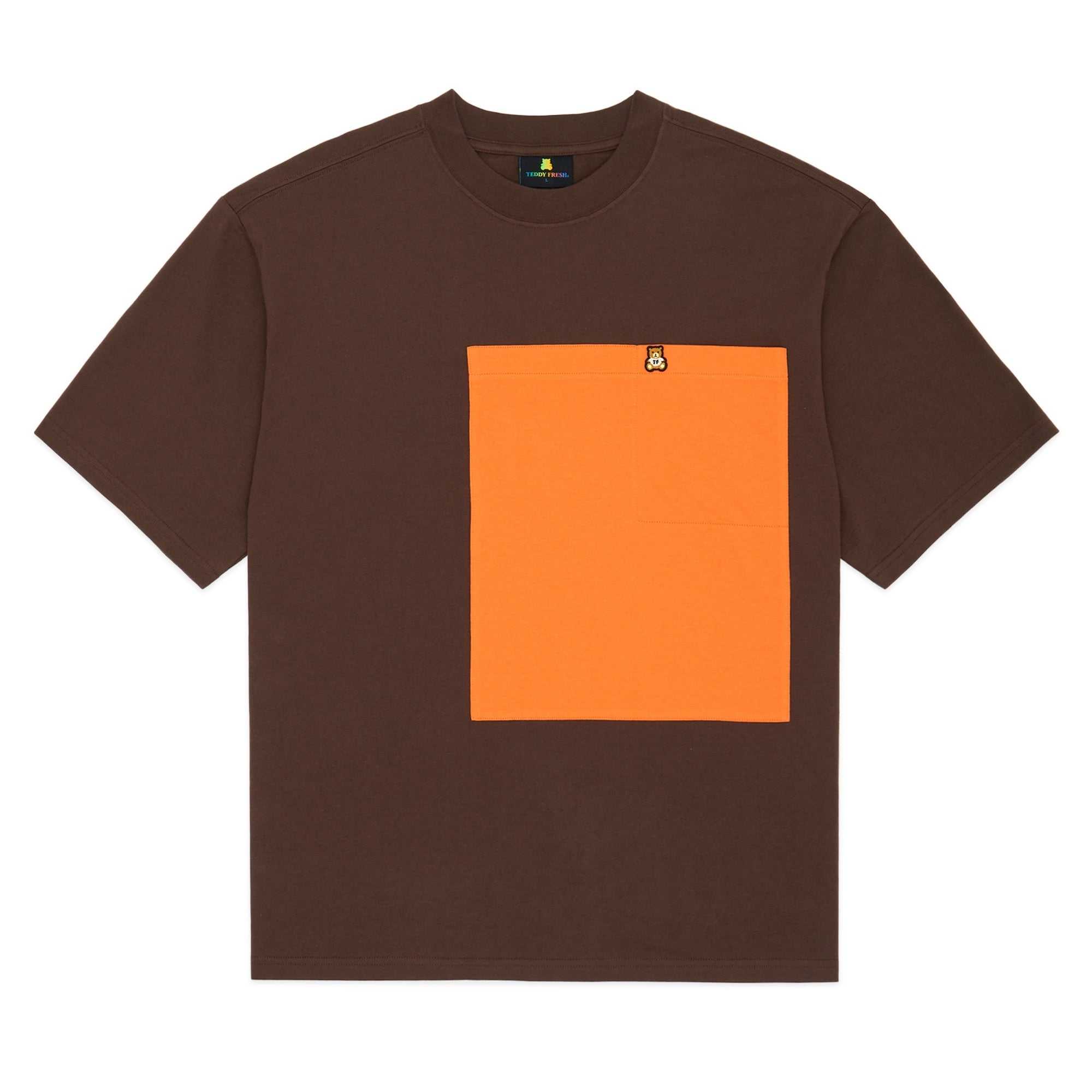 Brown Teddy Fresh Big Pocket Tee | 6180ZGYXW