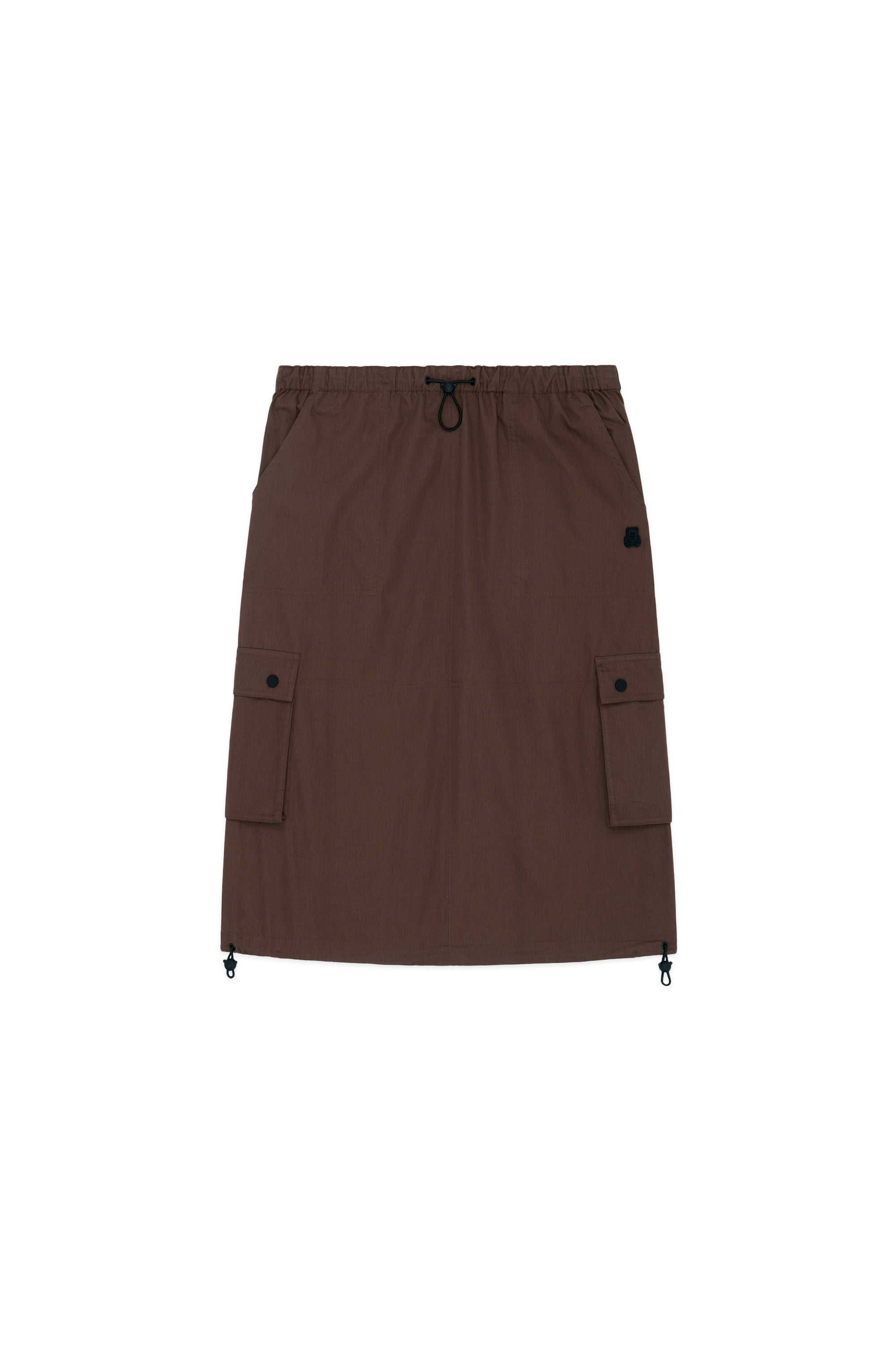 Brown Teddy Fresh Poplin Parachute Skirt | 5904ZKHBT