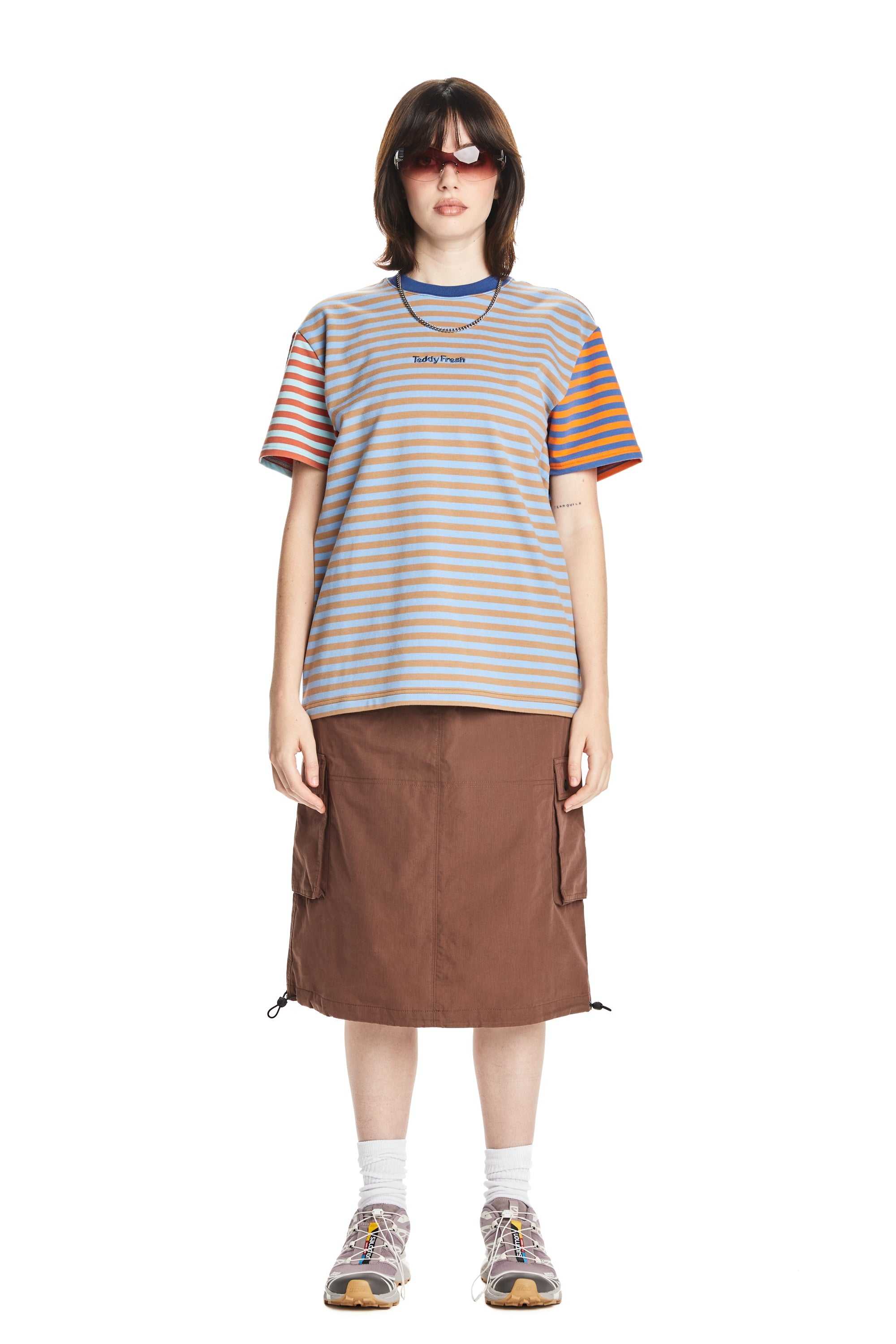 Brown Teddy Fresh Poplin Parachute Skirt | 5904ZKHBT