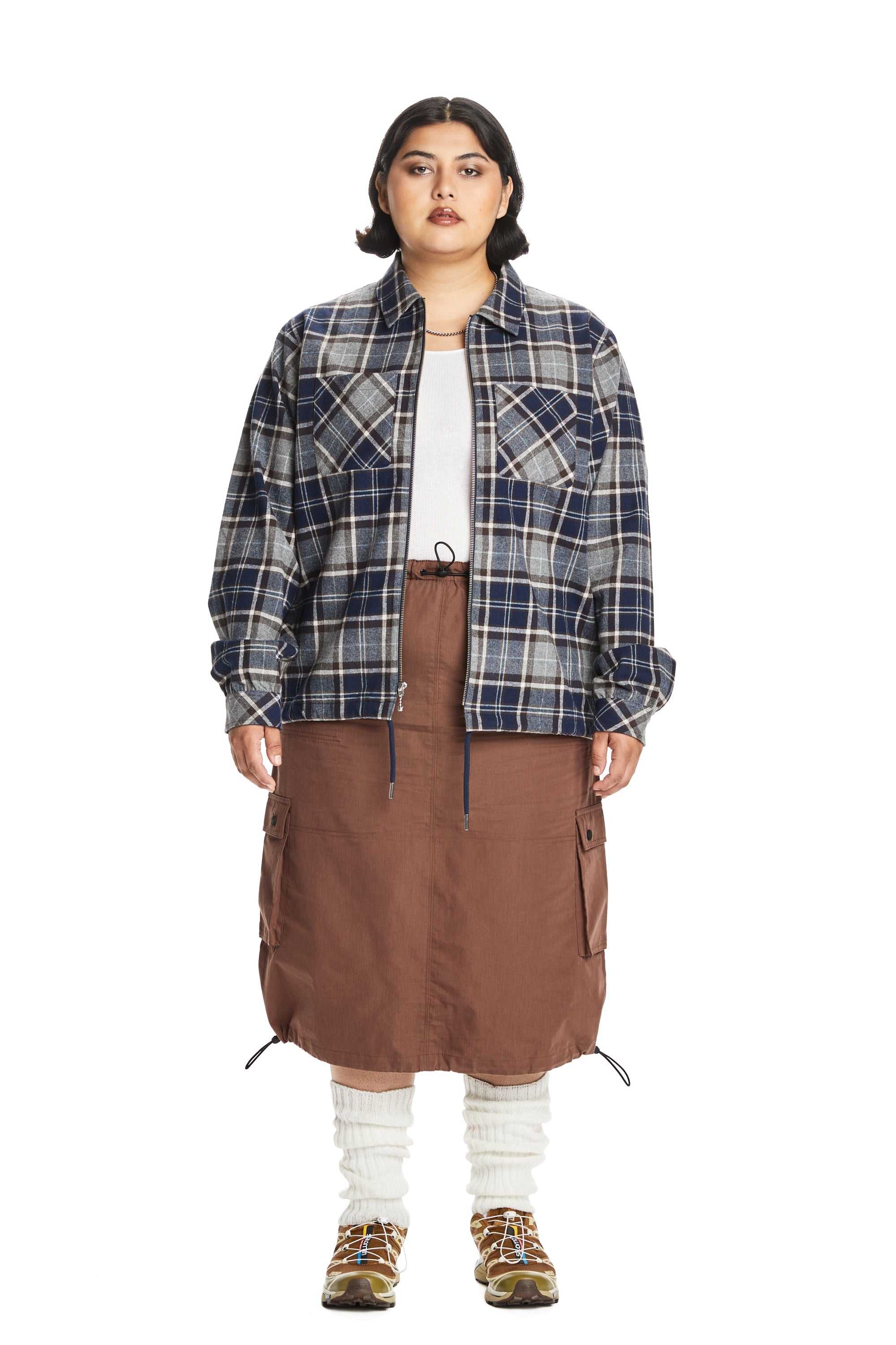 Brown Teddy Fresh Poplin Parachute Skirt | 5904ZKHBT