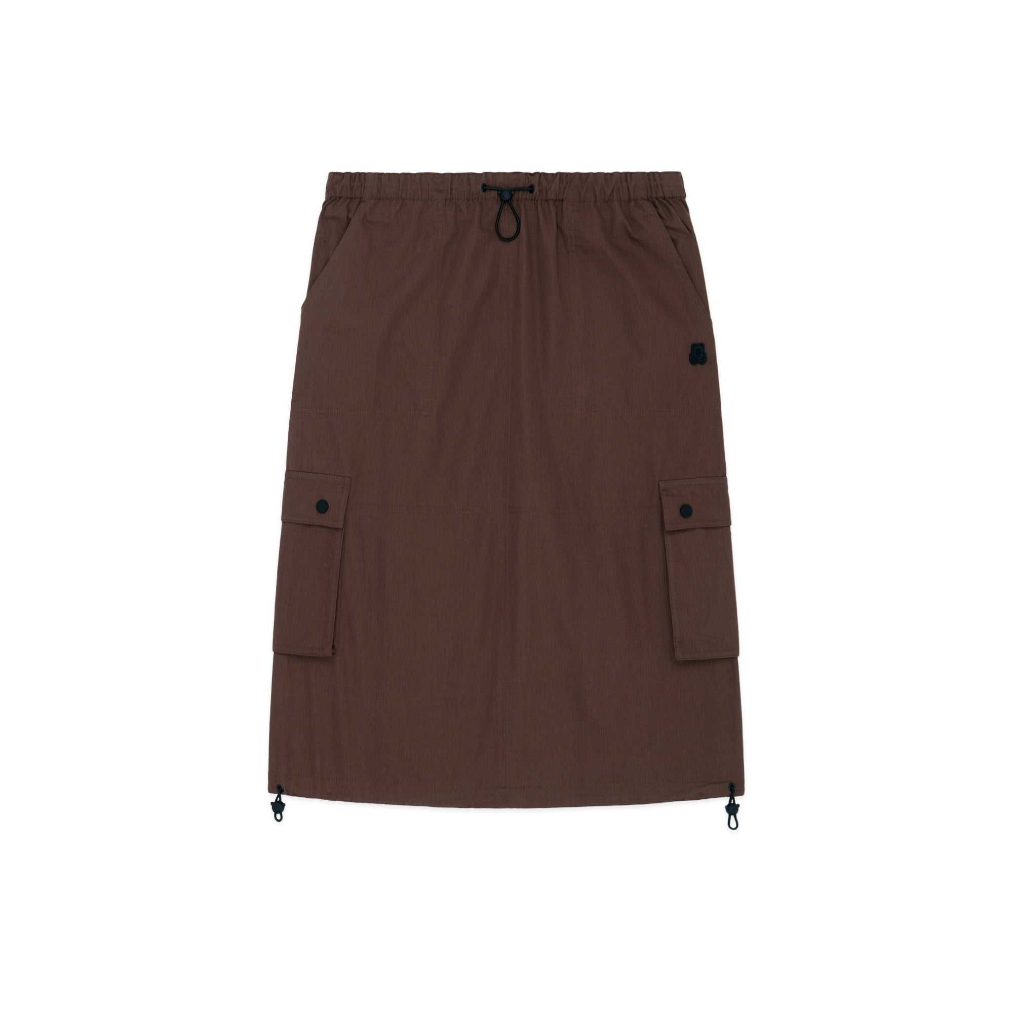 Brown Teddy Fresh Poplin Parachute Skirt | 5904ZKHBT