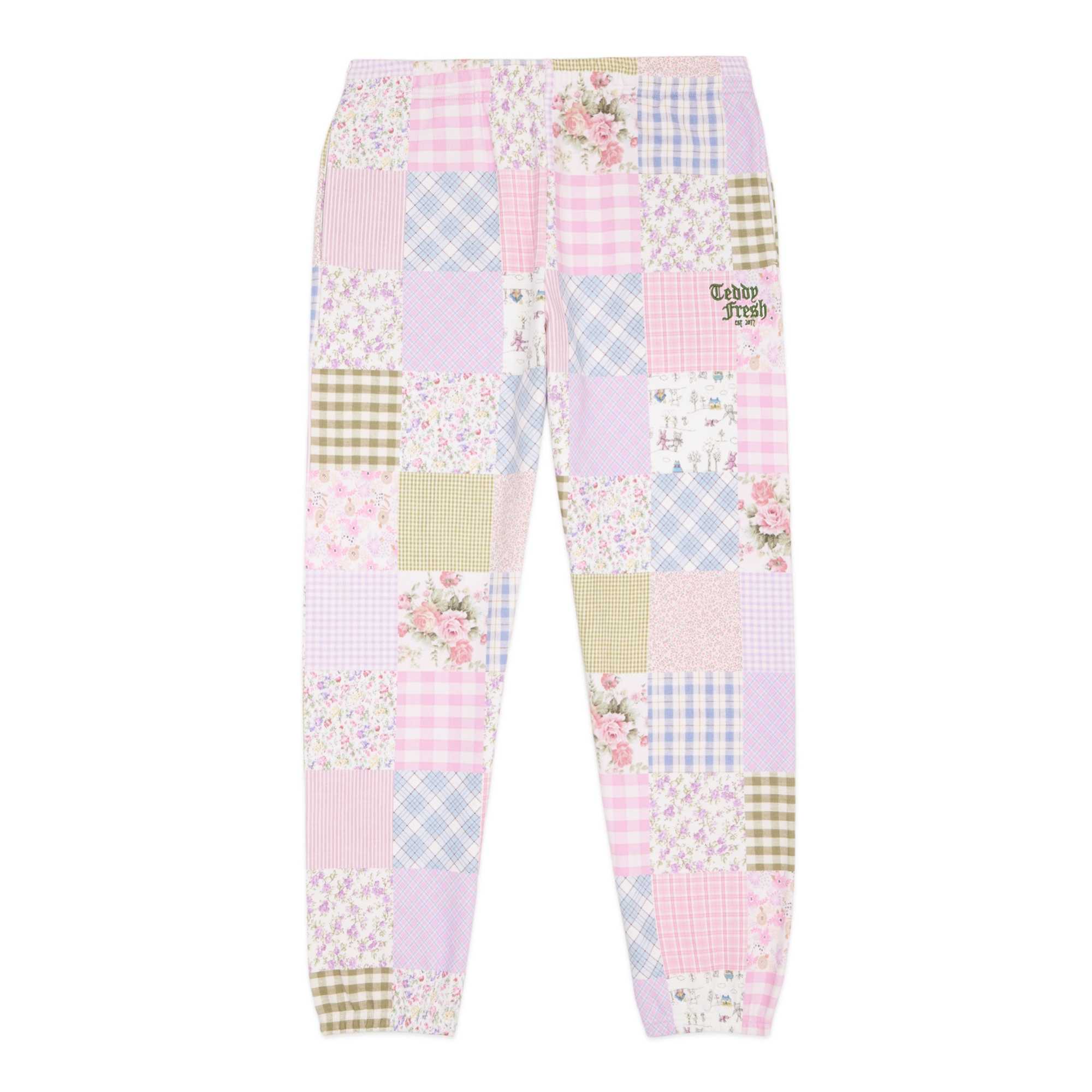 Brown Teddy Fresh Quilt Print Sweatpants | 1402ORSFH