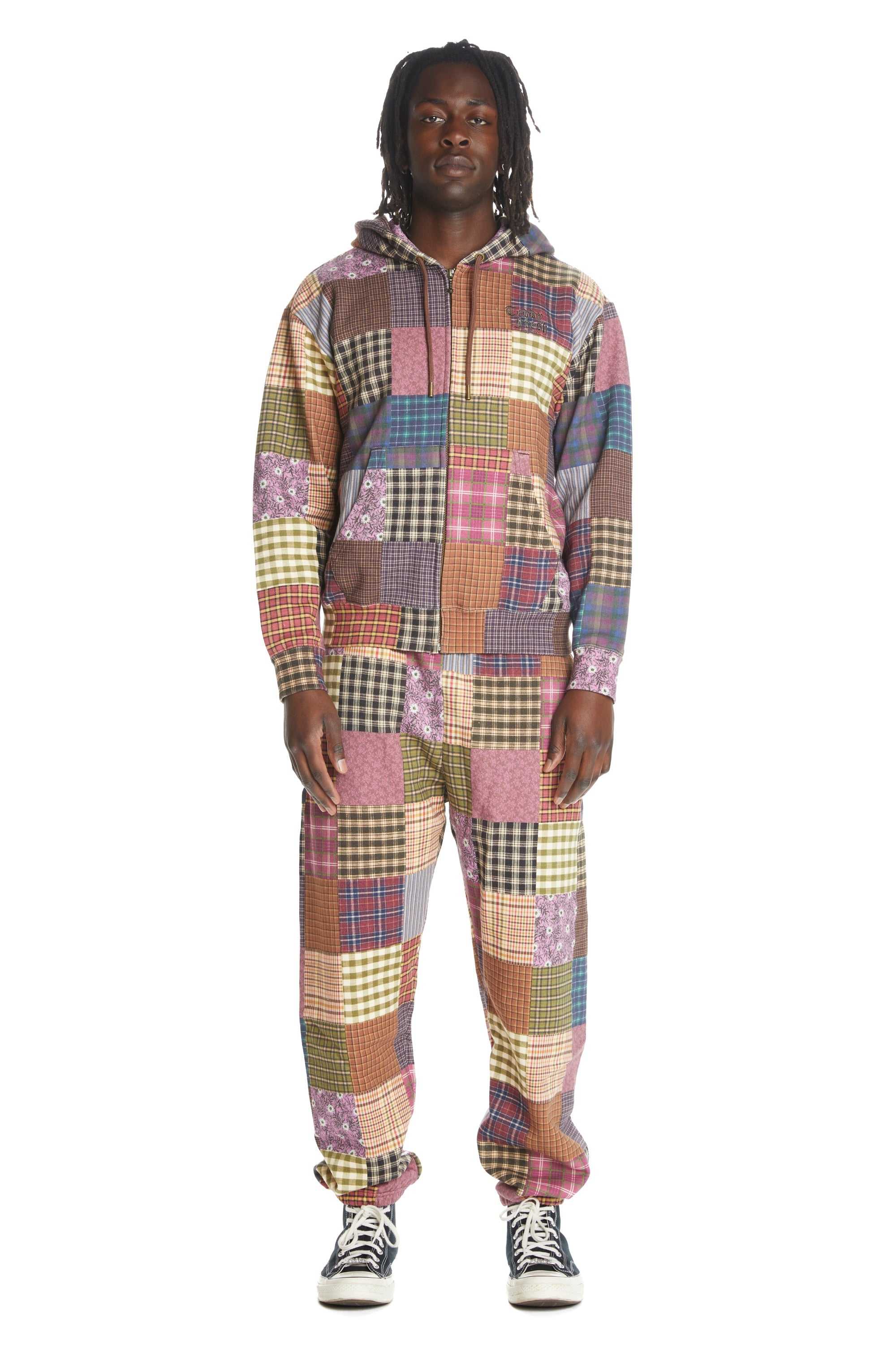 Brown Teddy Fresh Quilt Print Sweatpants | 1402ORSFH