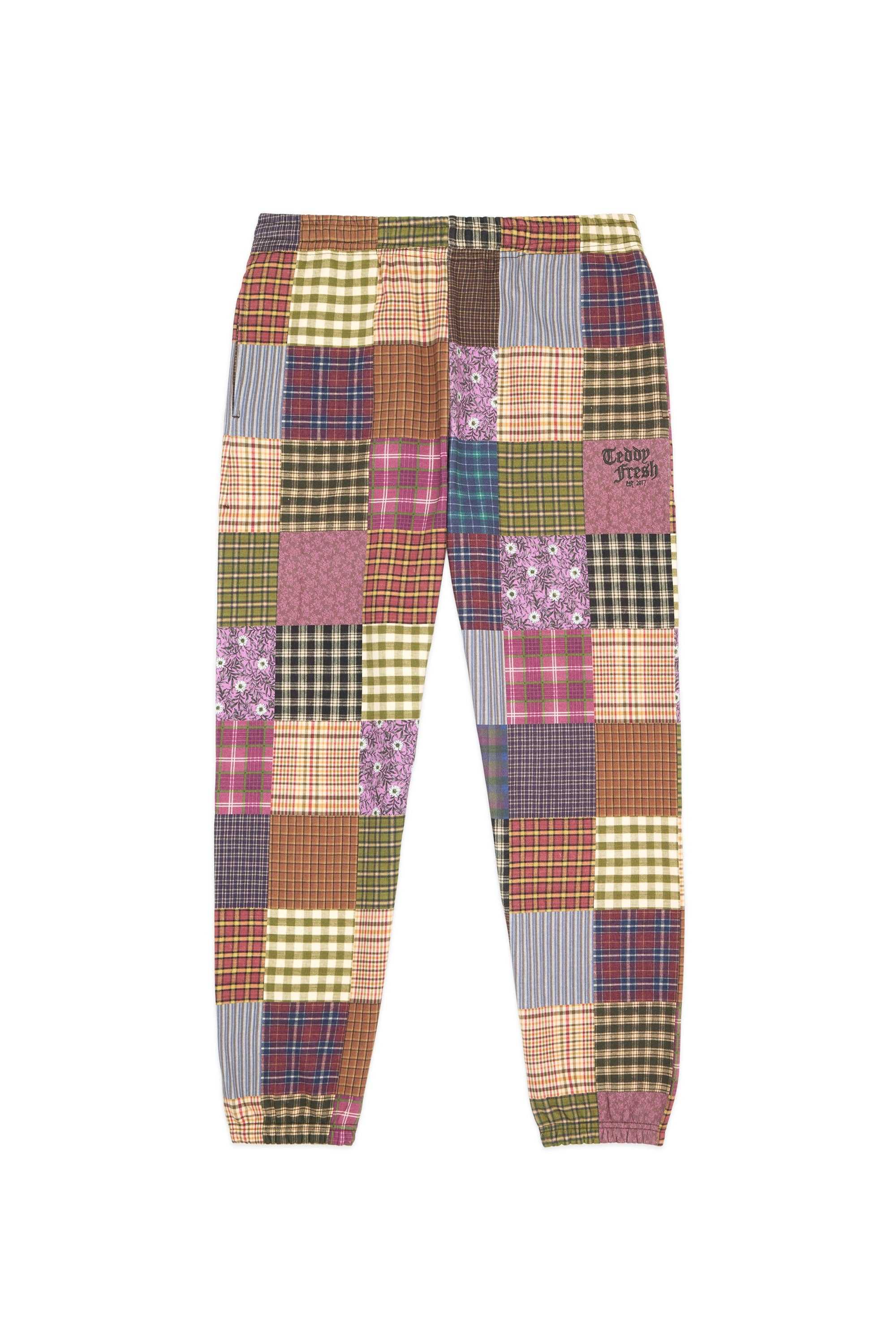 Brown Teddy Fresh Quilt Print Sweatpants | 1402ORSFH