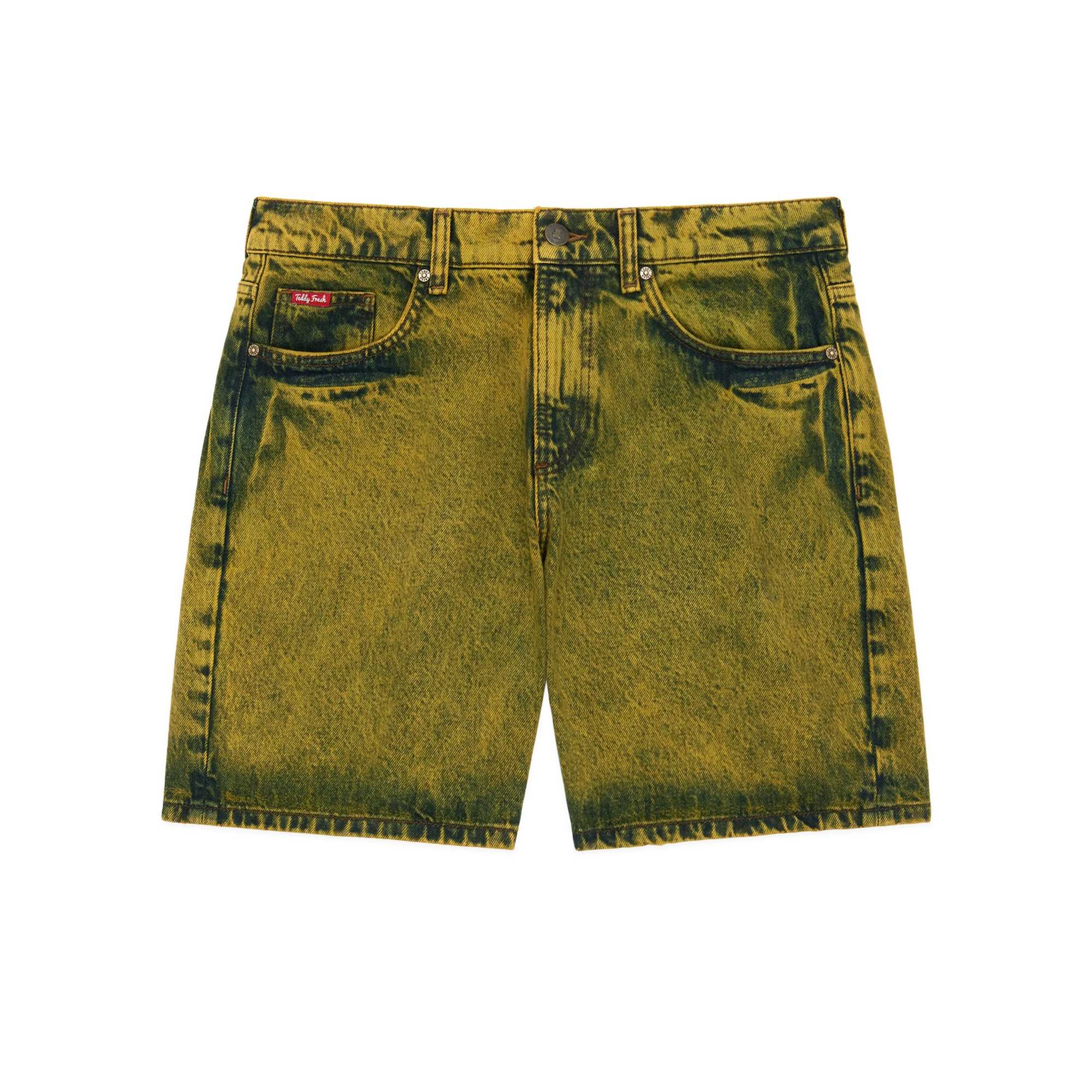 Brown Teddy Fresh Washed Denim Dad Shorts | 5839YLDHB