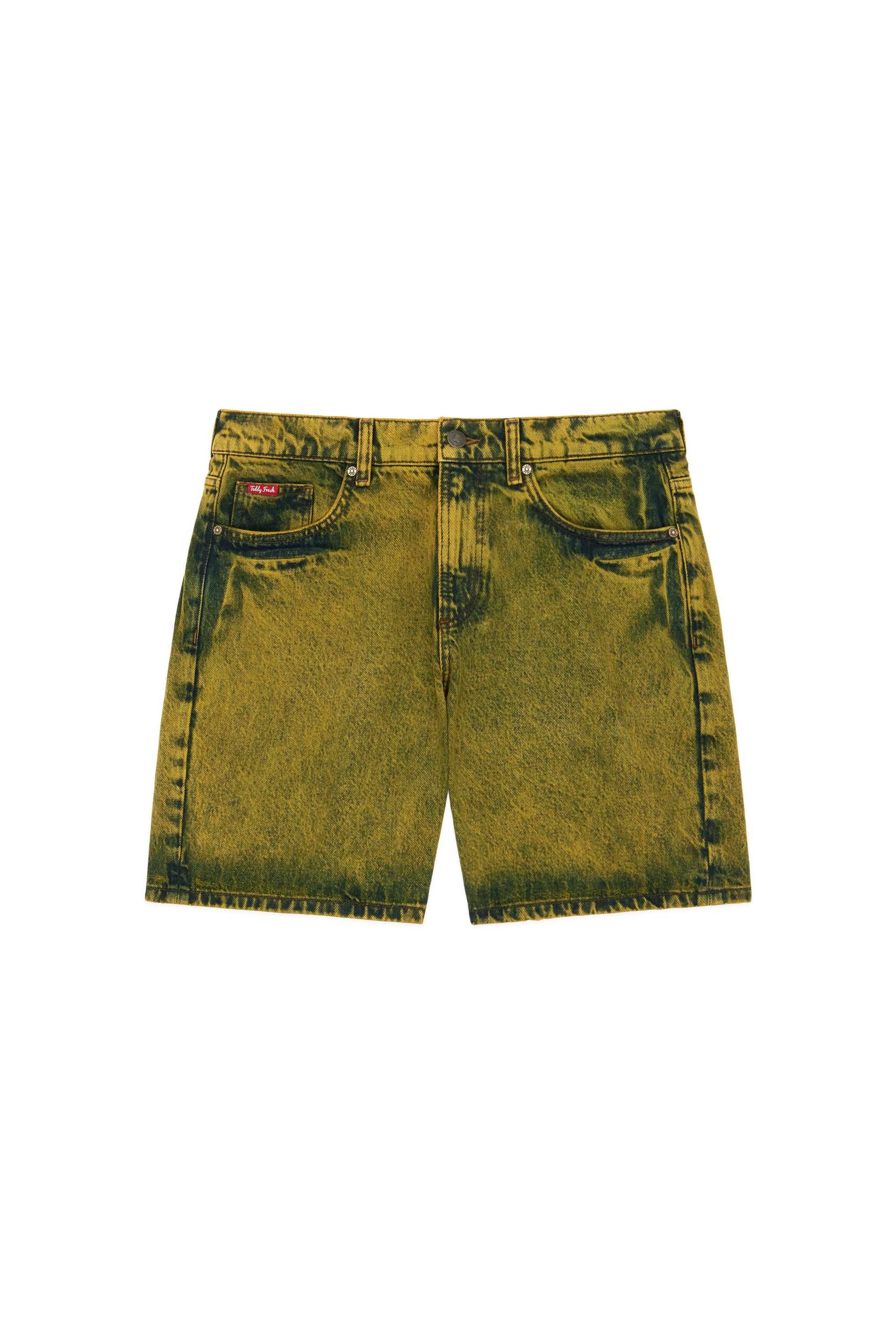 Brown Teddy Fresh Washed Denim Dad Shorts | 5839YLDHB