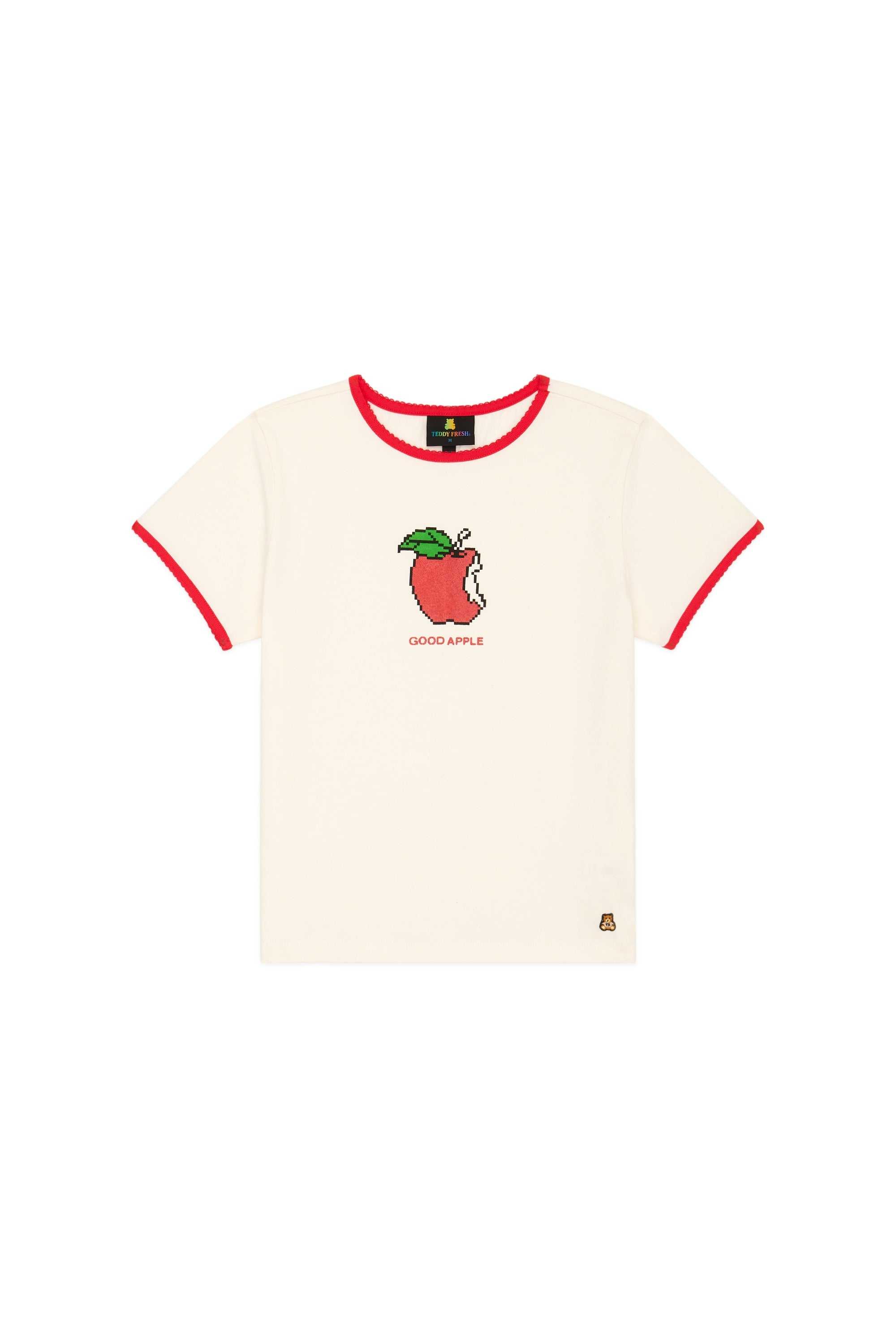 Cream Teddy Fresh Apple A Day Tee | 0273SRAJK