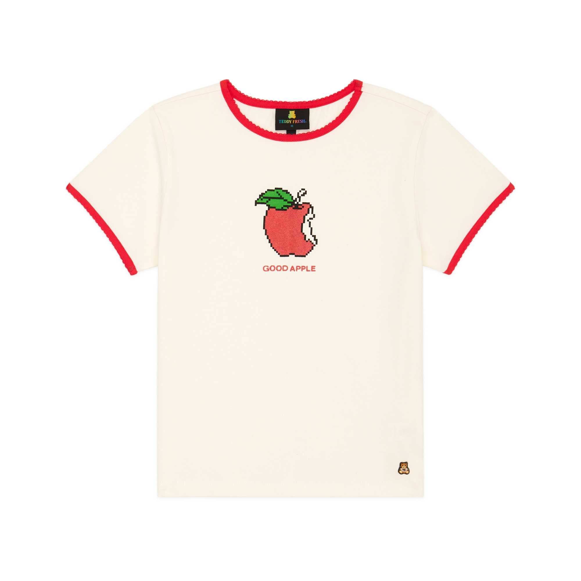 Cream Teddy Fresh Apple A Day Tee | 0273SRAJK