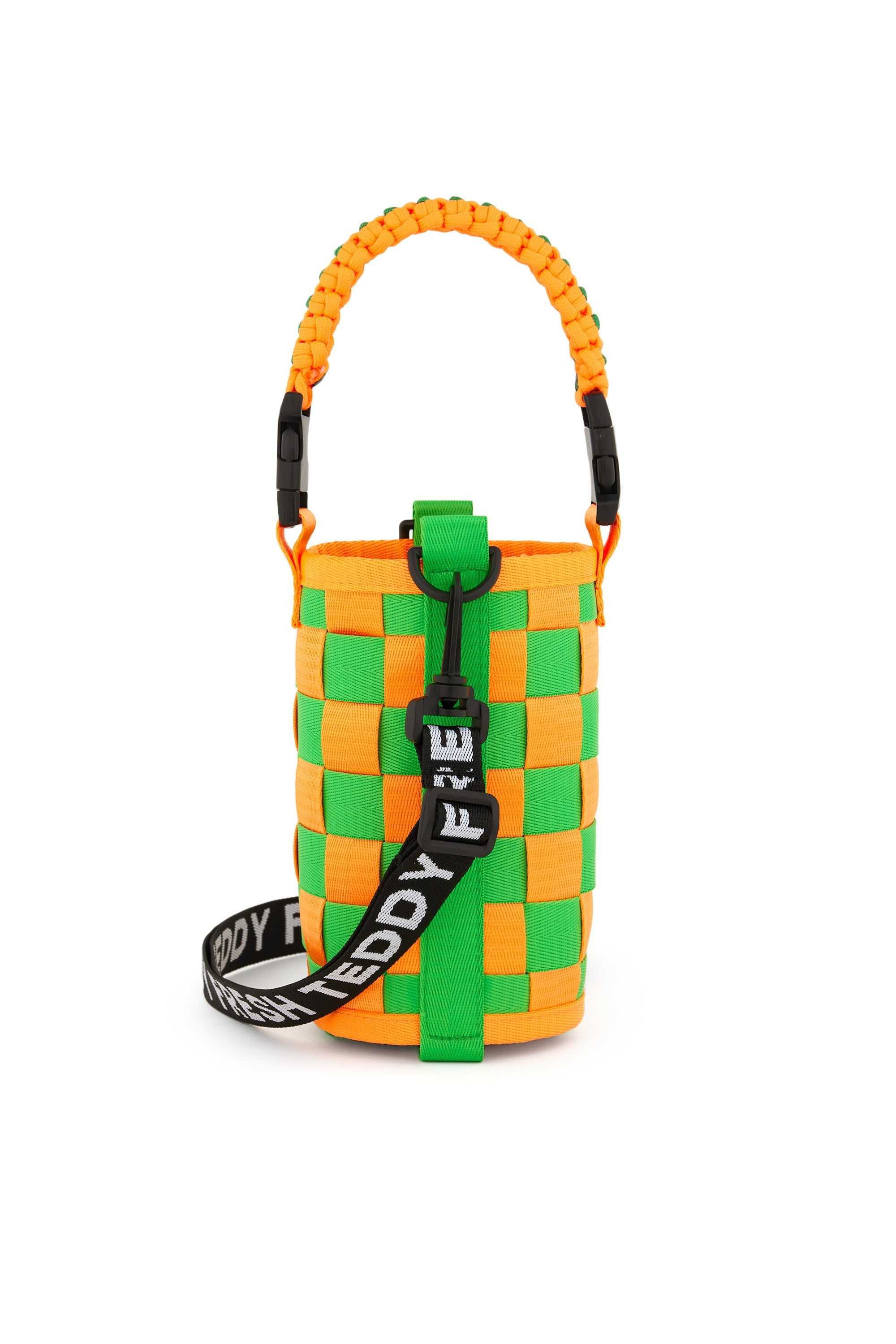 Green Multi Teddy Fresh Tape Weave Bottle Bag | 7234RMYKN