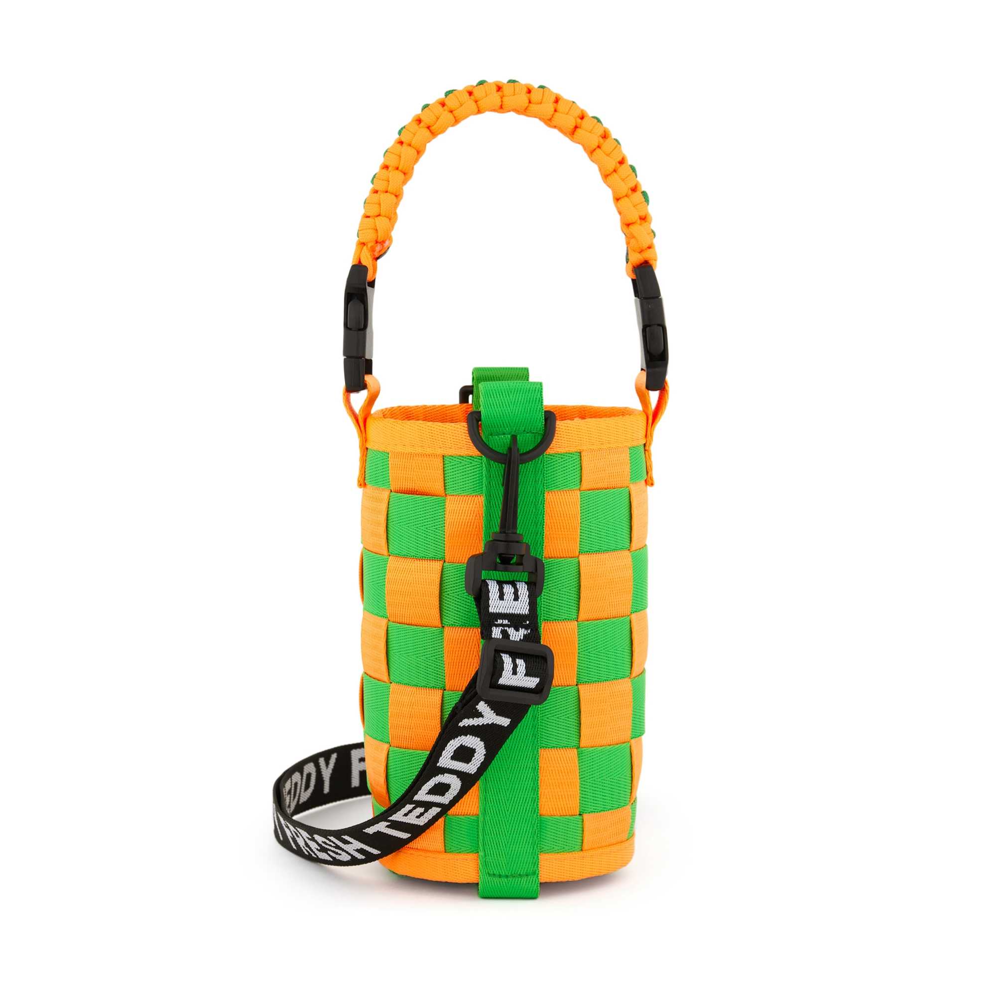 Green Multi Teddy Fresh Tape Weave Bottle Bag | 7234RMYKN