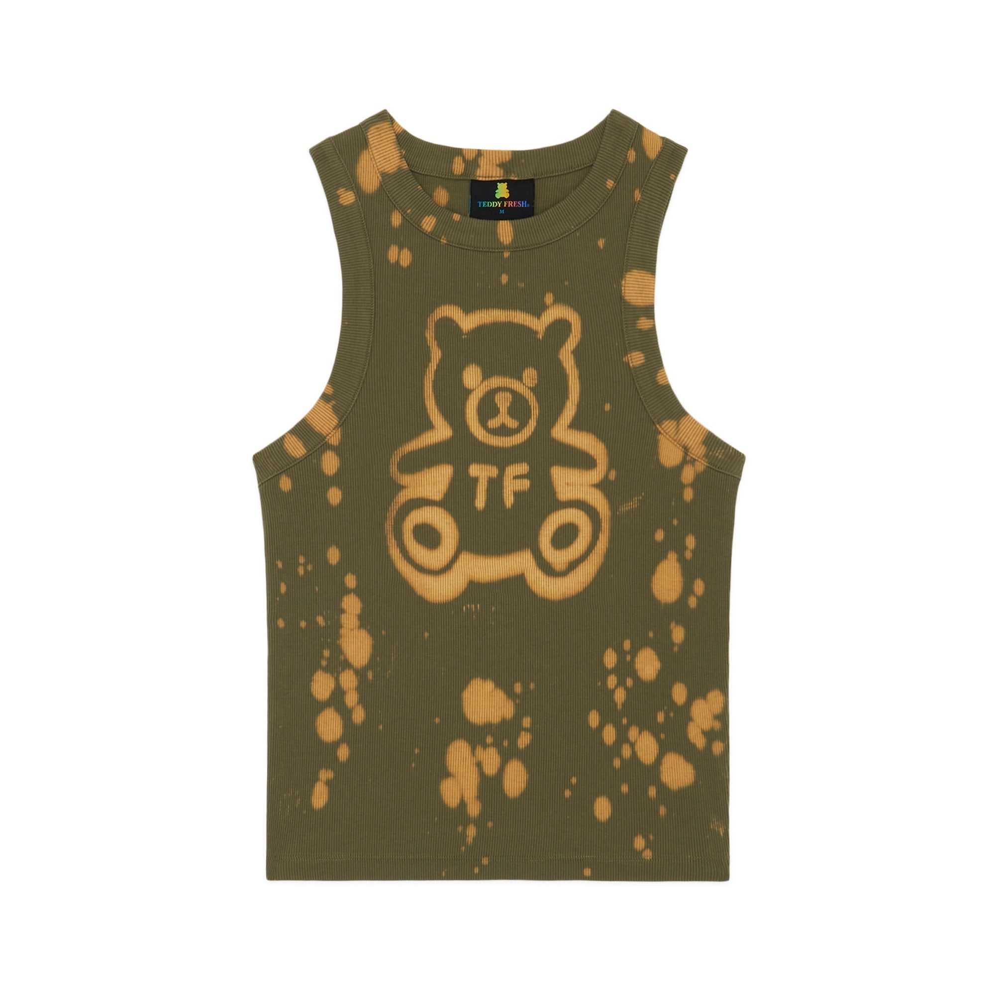 Green Teddy Fresh Bleach Bear Tank Top | 6274PTELQ