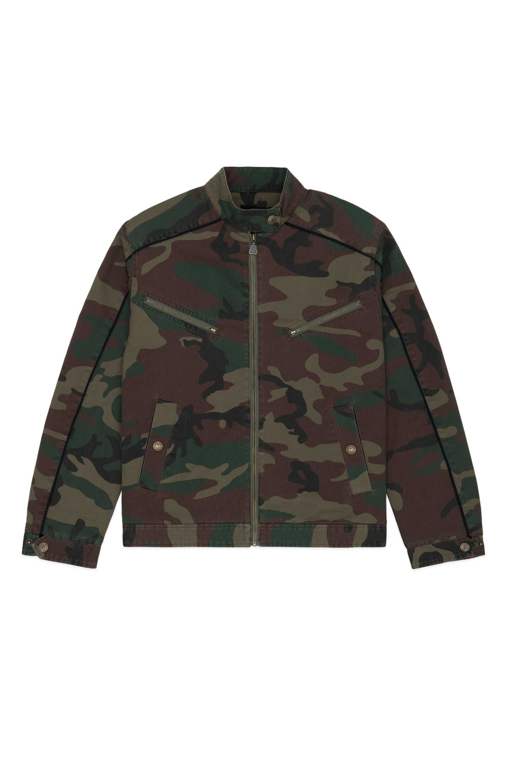 Green Teddy Fresh Camo Moto Jacket | 2561SKLCX