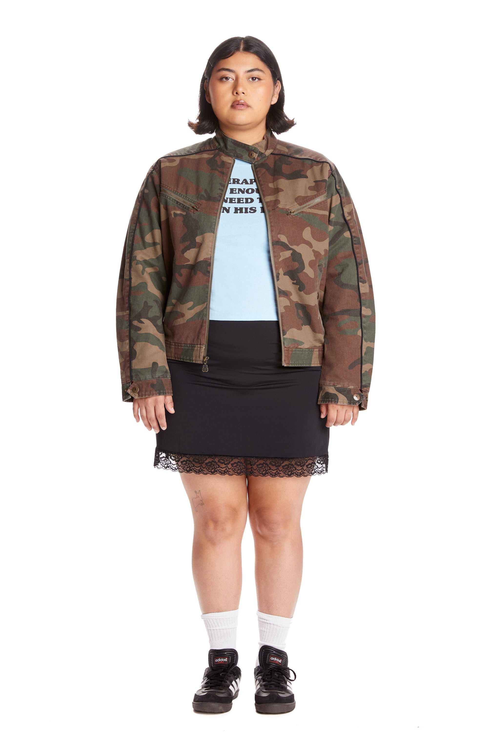 Green Teddy Fresh Camo Moto Jacket | 2561SKLCX