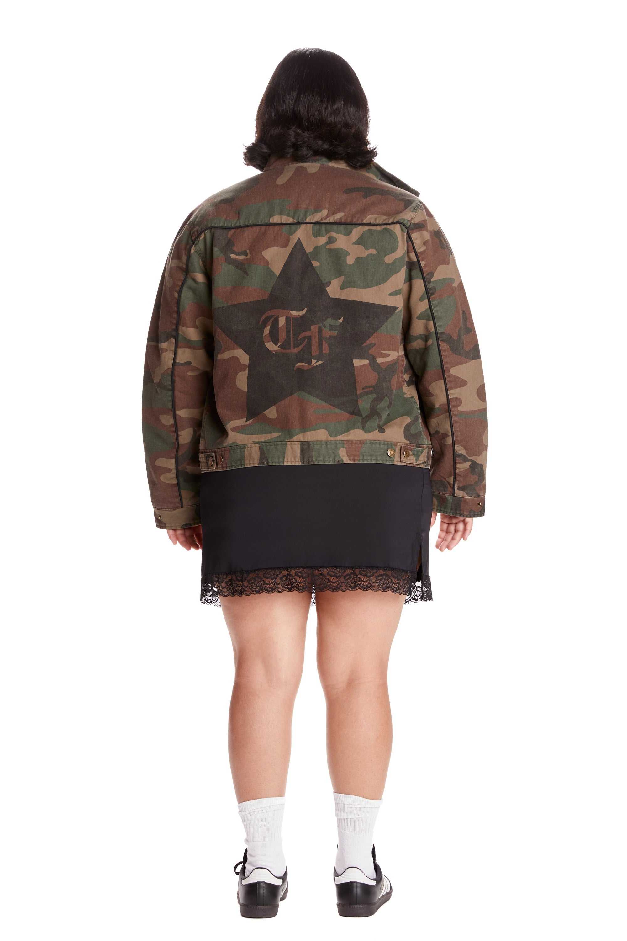 Green Teddy Fresh Camo Moto Jacket | 2561SKLCX