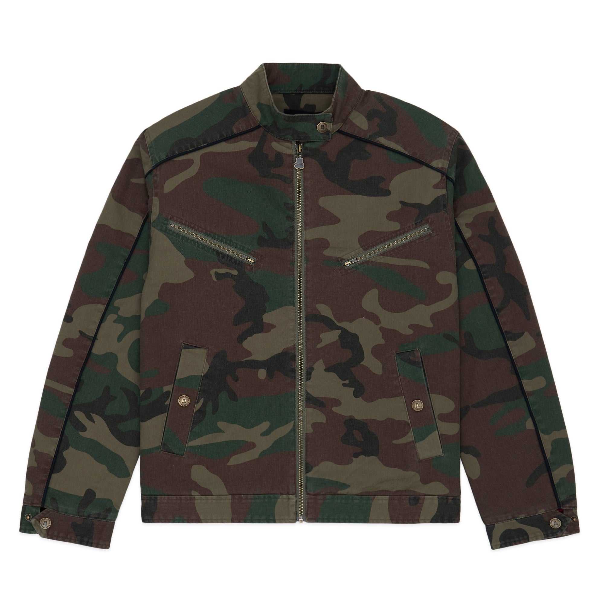 Green Teddy Fresh Camo Moto Jacket | 2561SKLCX