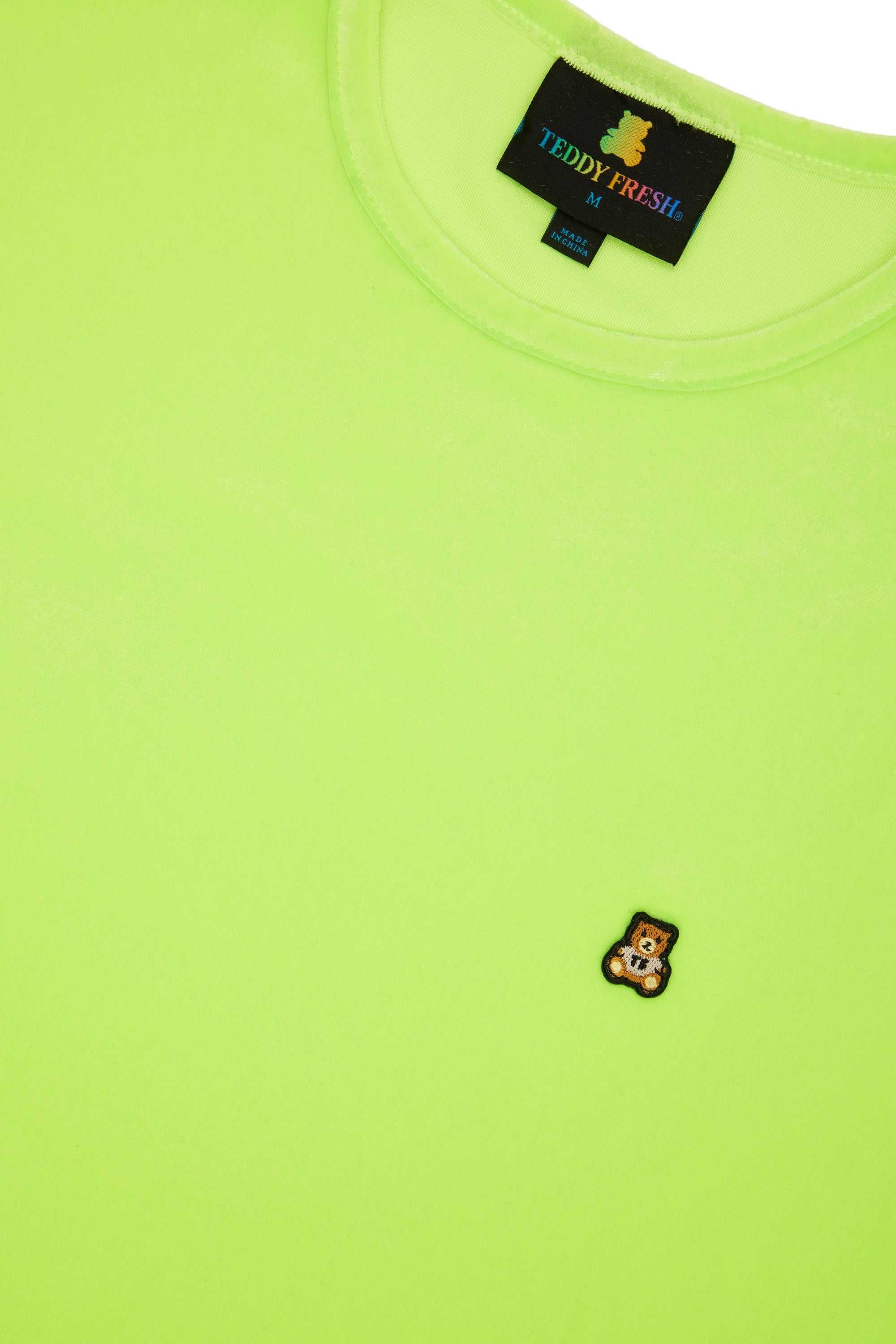 Green Teddy Fresh Highlighter Velour Top | 9012JKZME