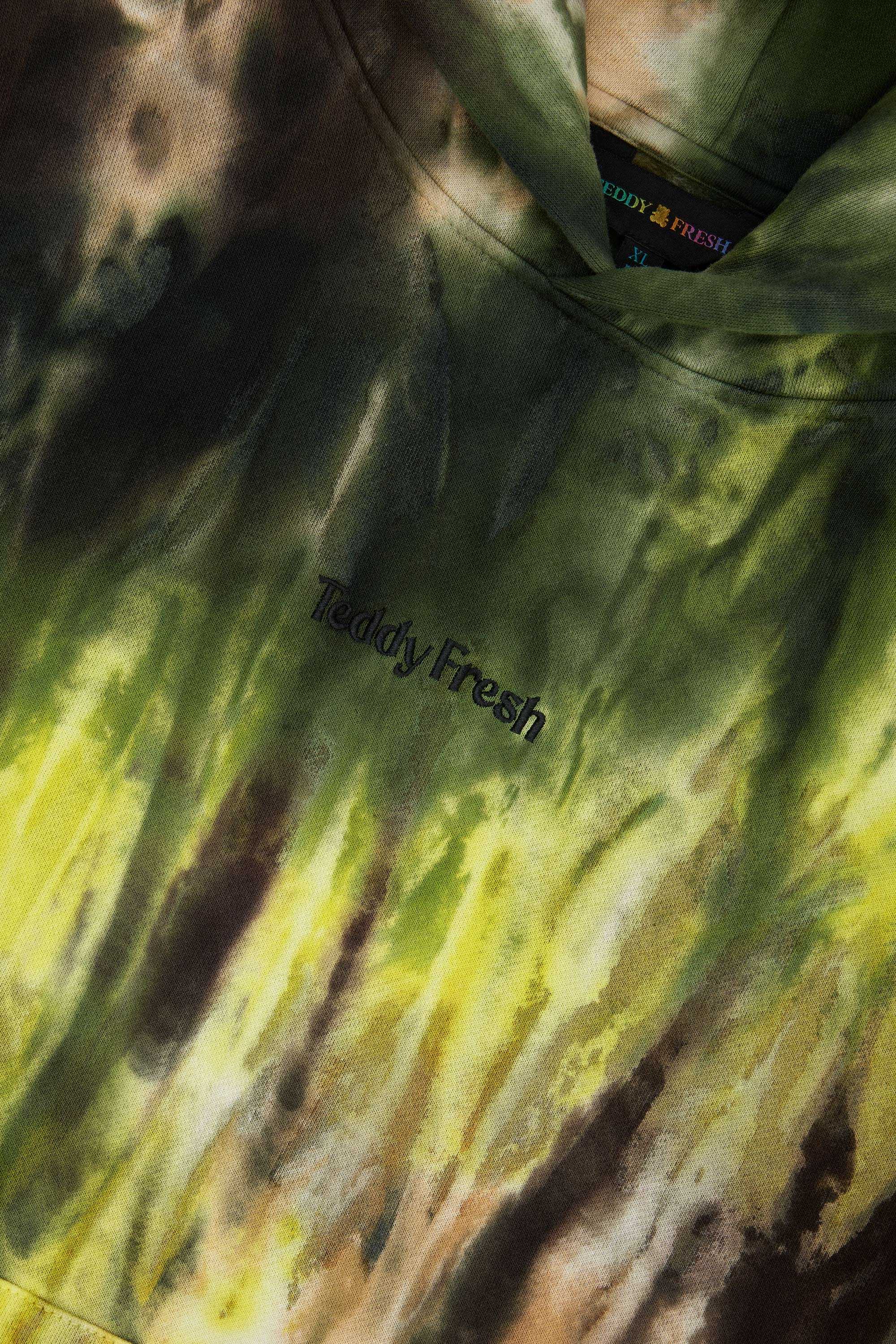 Green Teddy Fresh Ice Dye Hoodie | 4287CZHAO