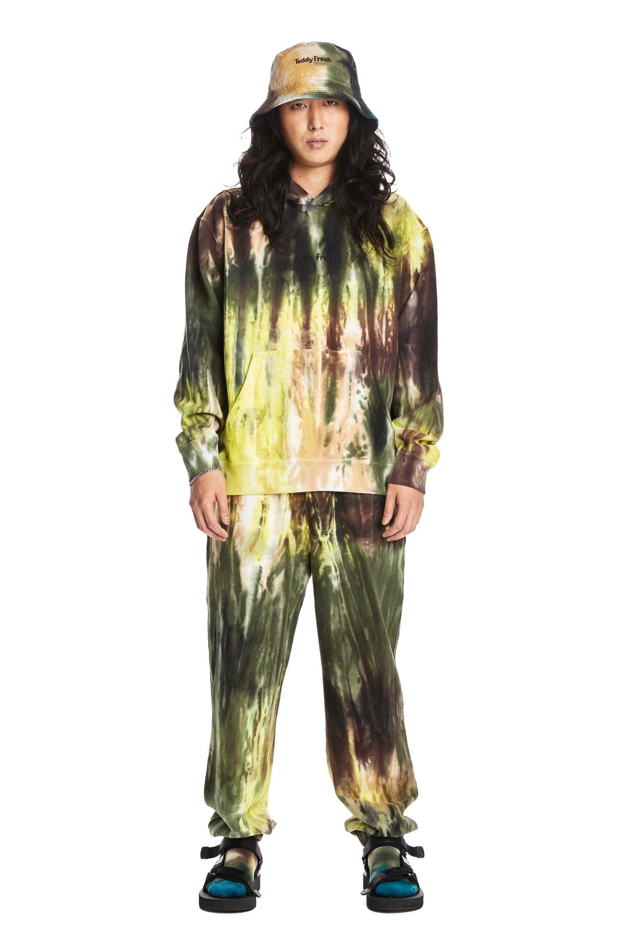 Green Teddy Fresh Ice Dye Sweatpants | 0745MKIJX