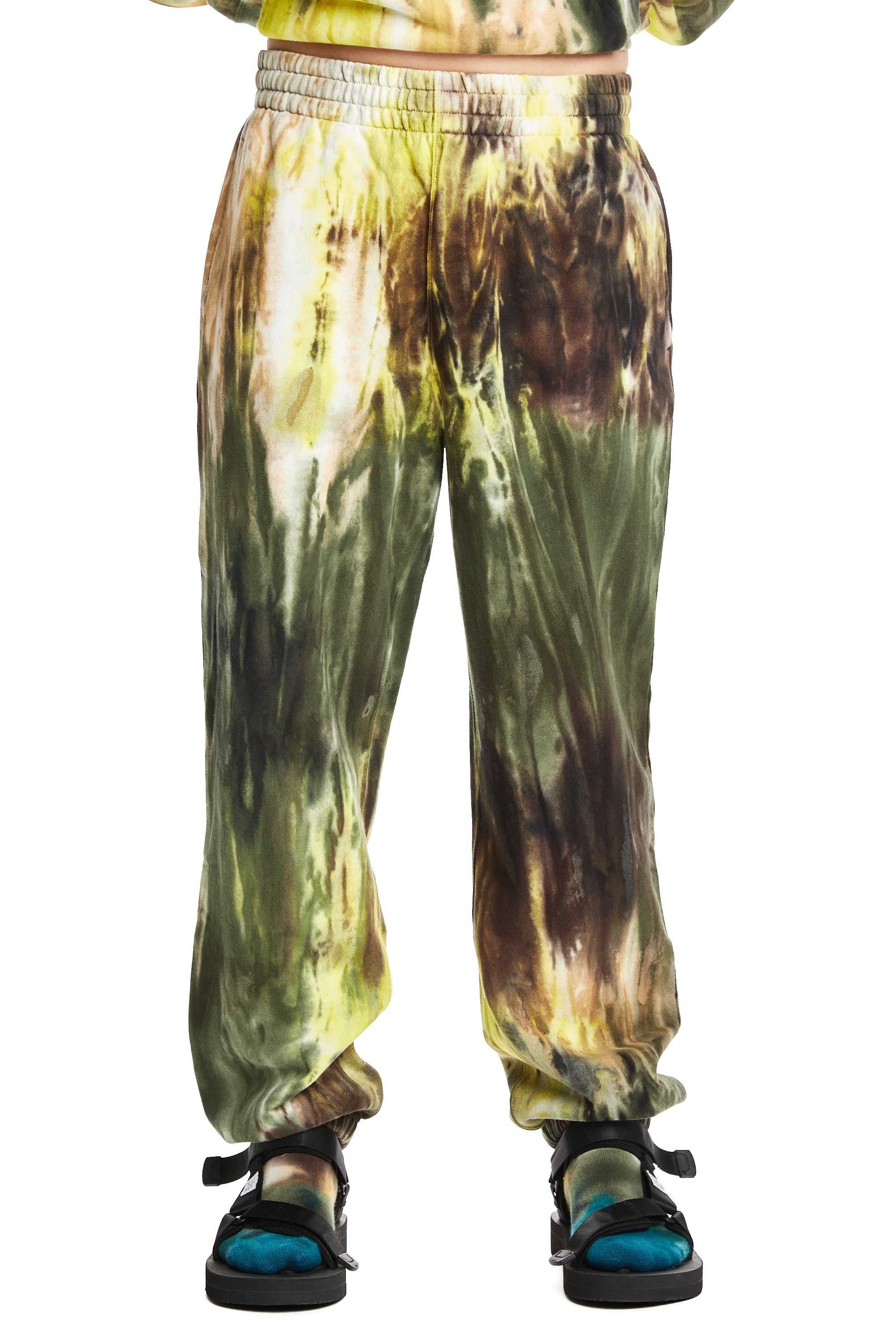 Green Teddy Fresh Ice Dye Sweatpants | 0745MKIJX