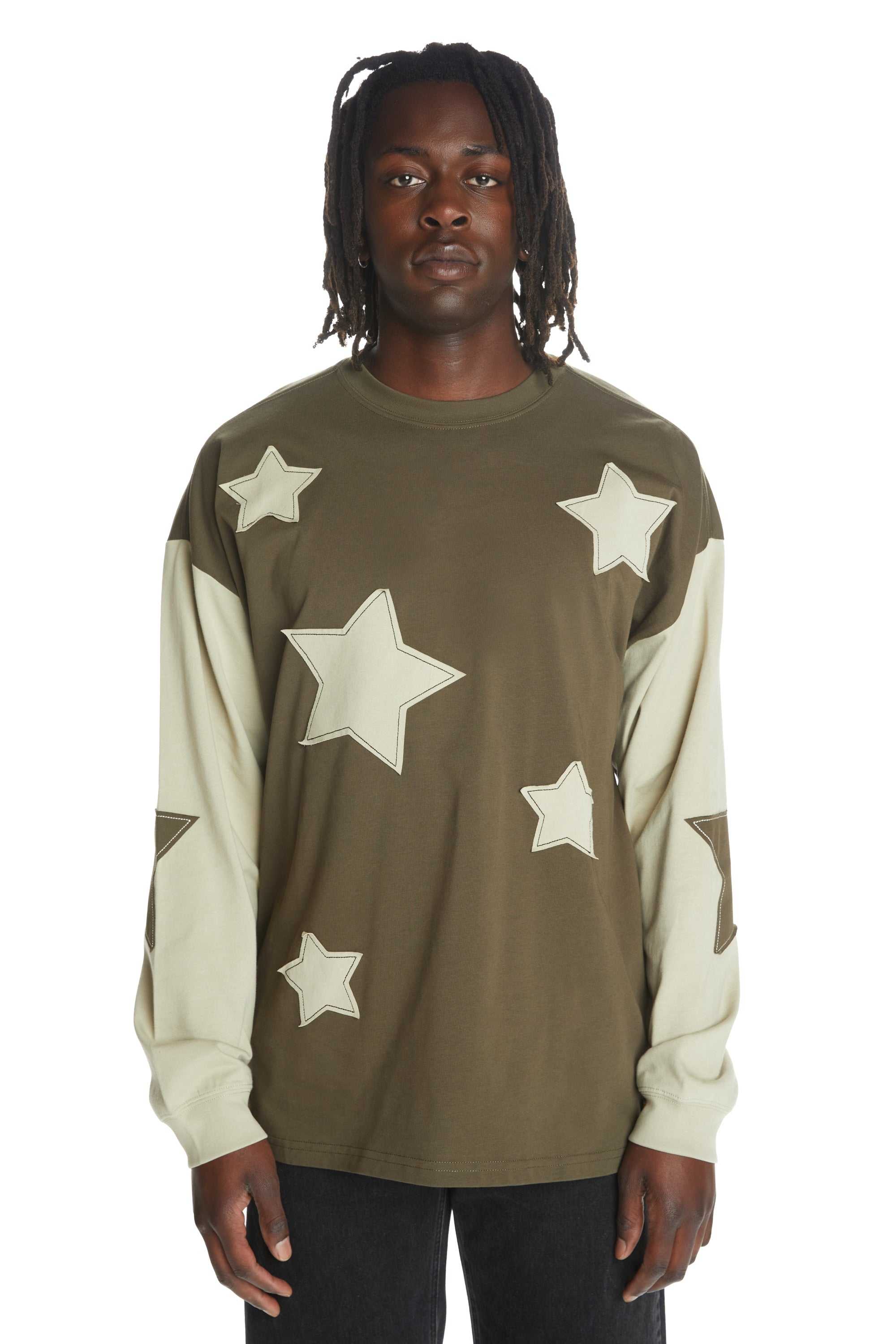 Green Teddy Fresh Patched Star Tee | 5169CZMEW