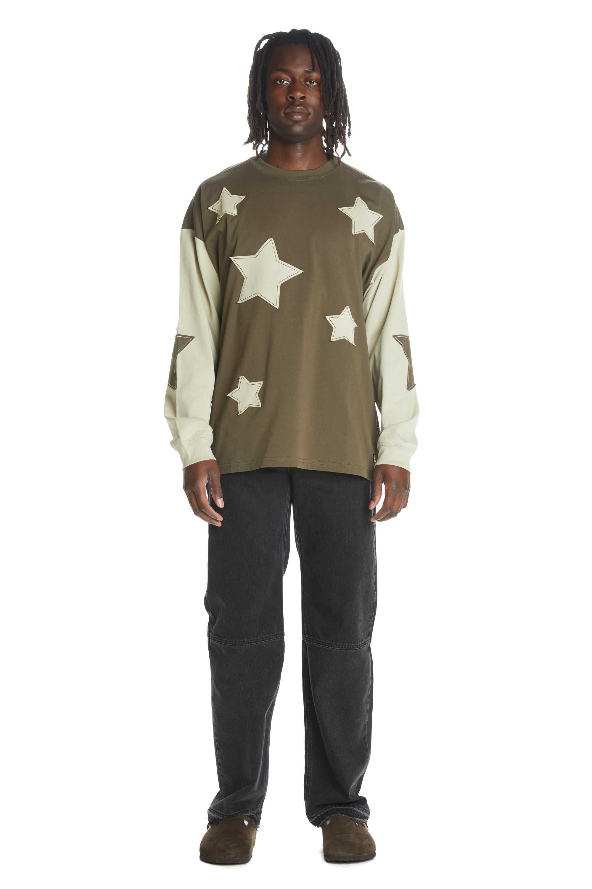 Green Teddy Fresh Patched Star Tee | 5169CZMEW