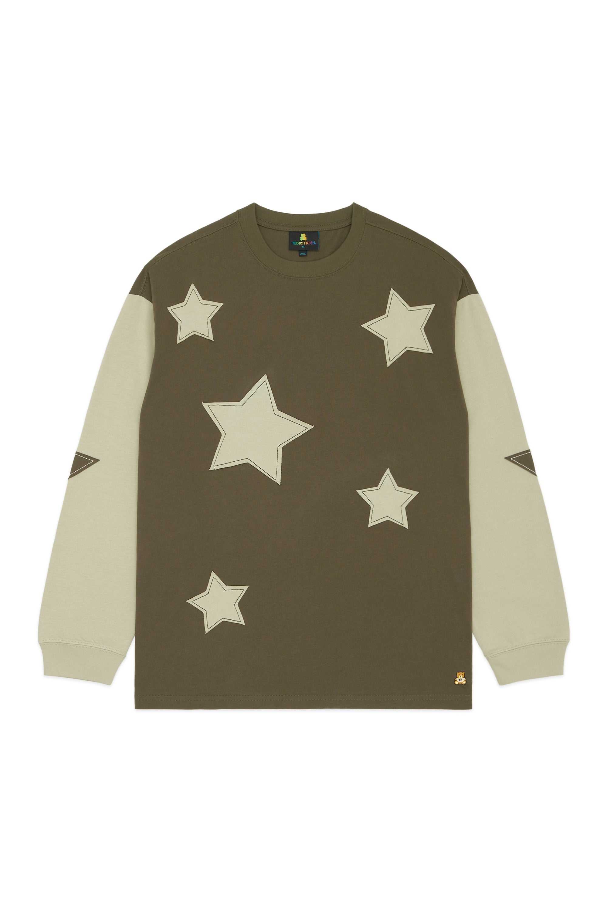 Green Teddy Fresh Patched Star Tee | 5169CZMEW