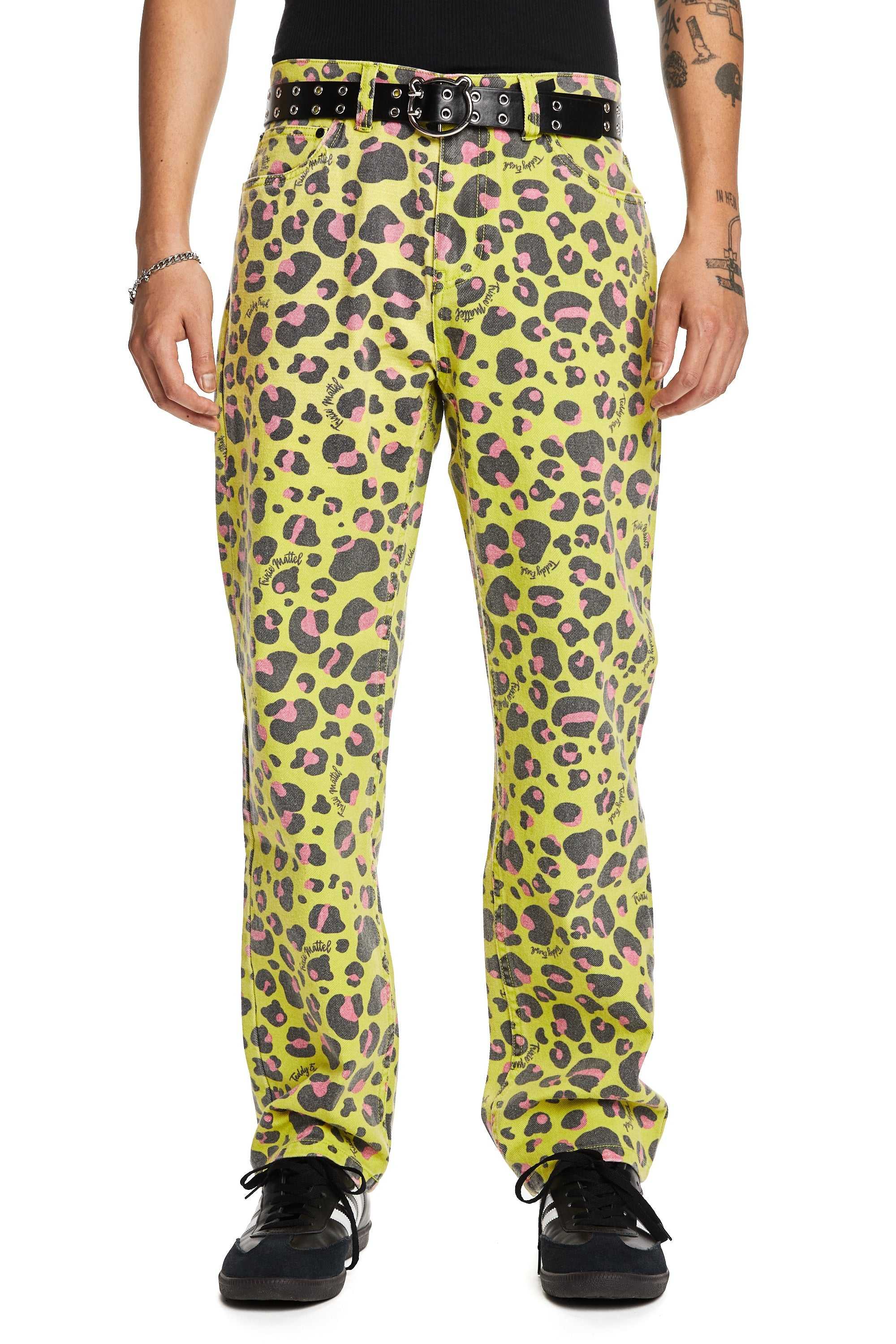 Green Teddy Fresh TF x Trixie Leopard Jeans | 3105FXYMP