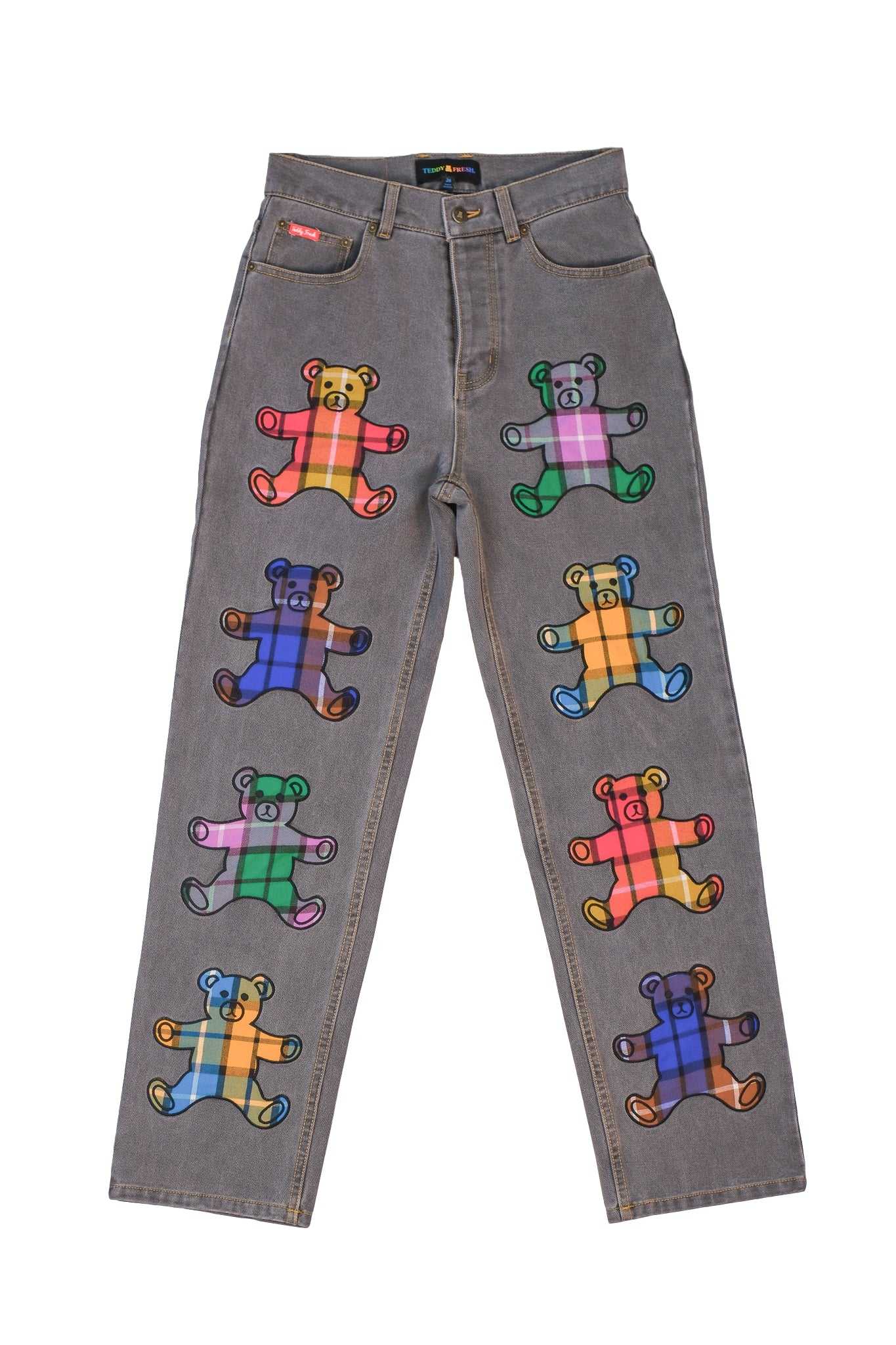 Grey Teddy Fresh Patchwork Bear Pants | 9136KSMPR