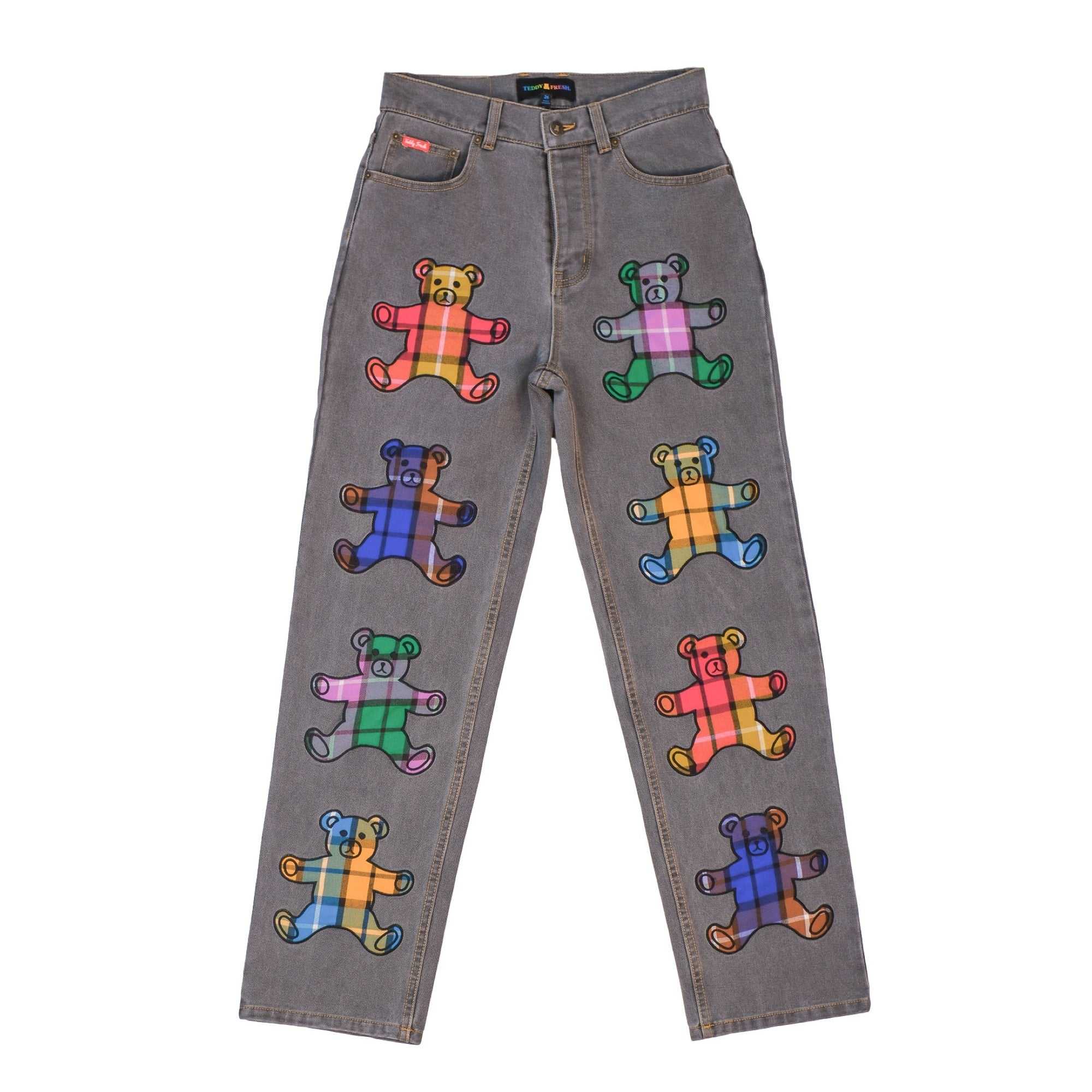 Grey Teddy Fresh Patchwork Bear Pants | 9136KSMPR