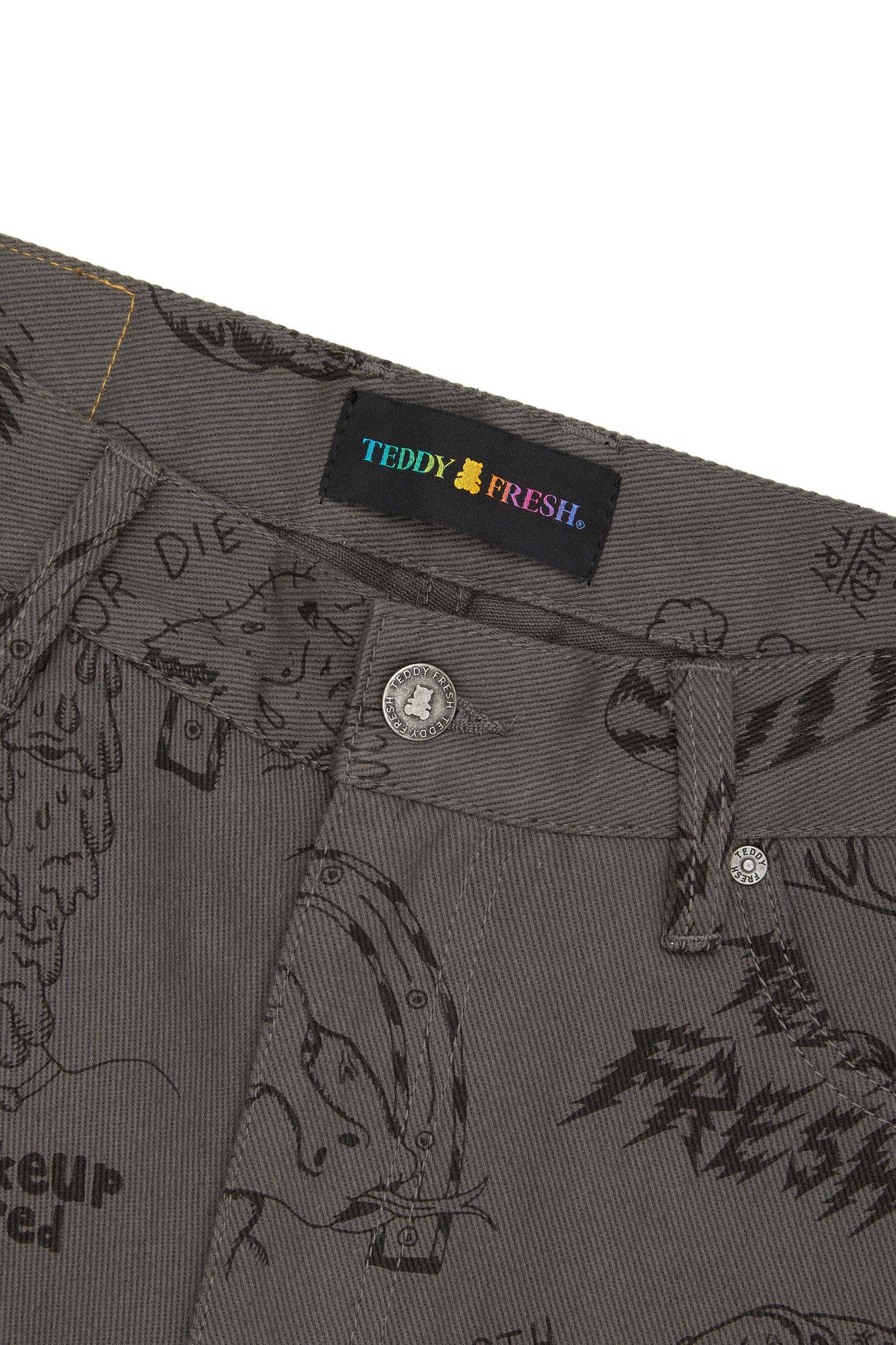 Grey Teddy Fresh Will Laren Sketches Carpenter Pants | 9802QLIAF