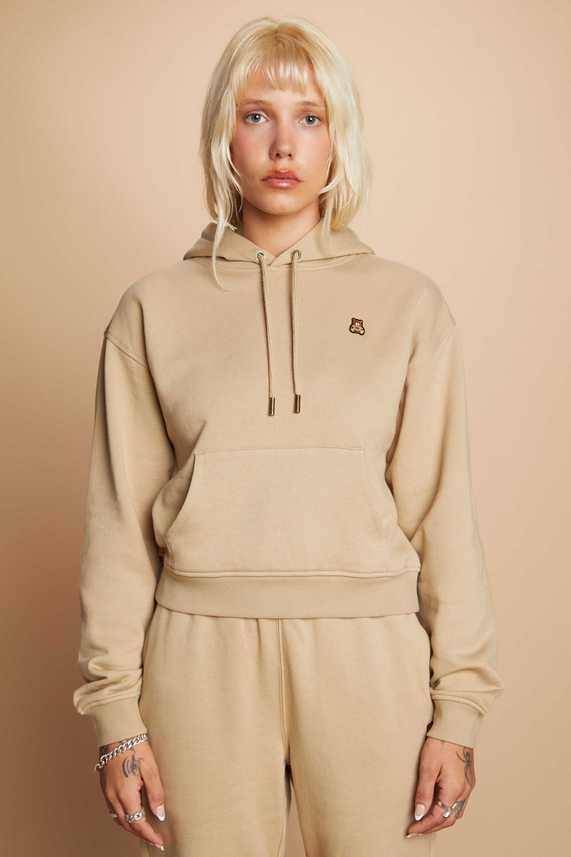 Khaki Teddy Fresh Classic Hoodie | 3598CPDNO