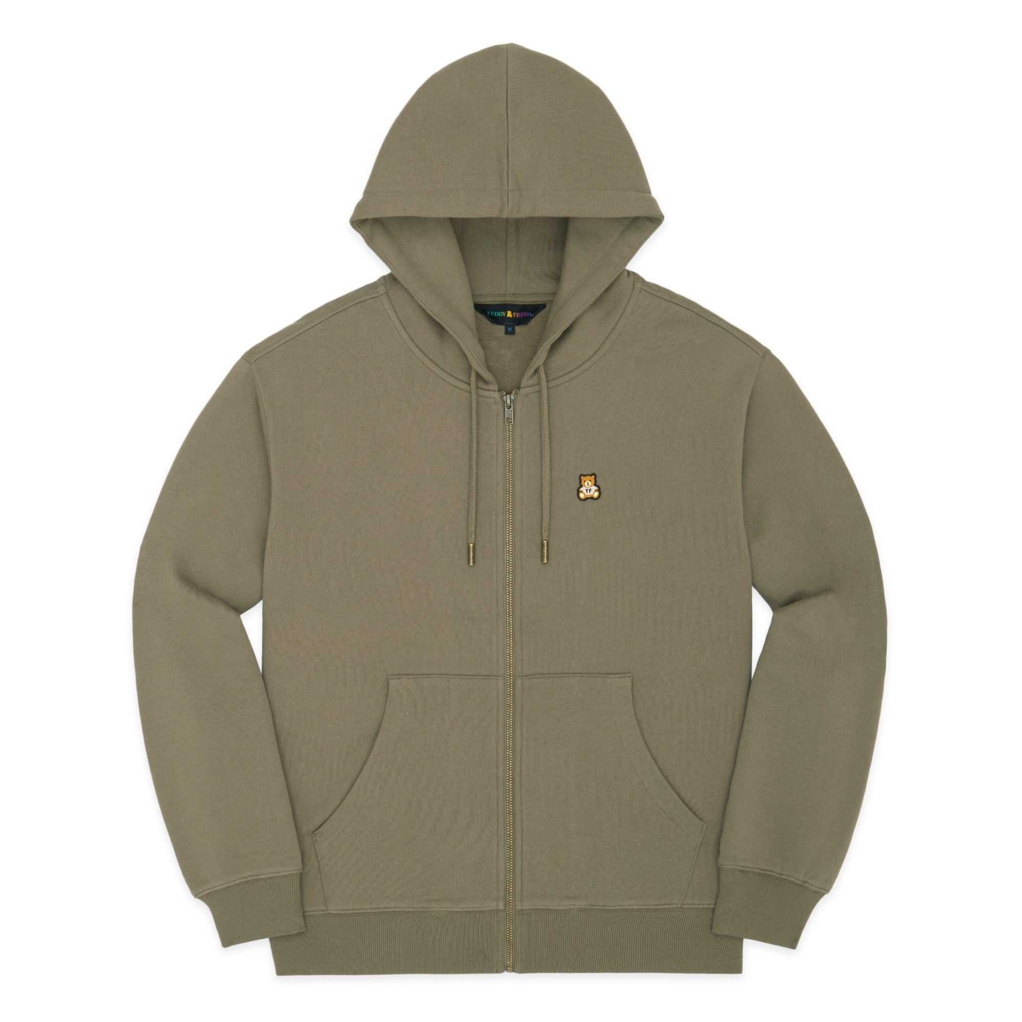 Khaki Teddy Fresh Classic Zip Hoodie | 0513LYKBV