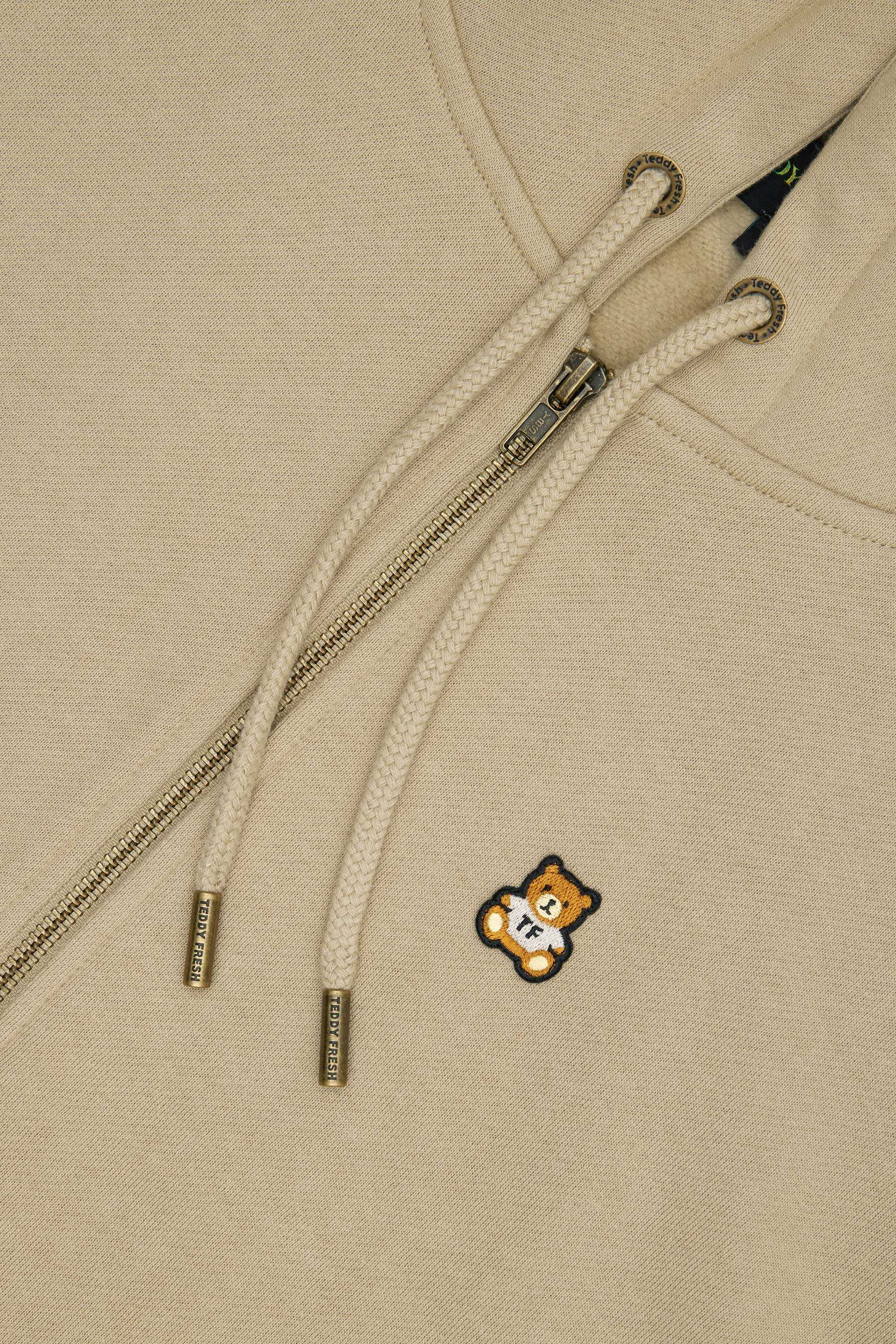 Khaki Teddy Fresh Classic Zip Hoodie | 0513LYKBV