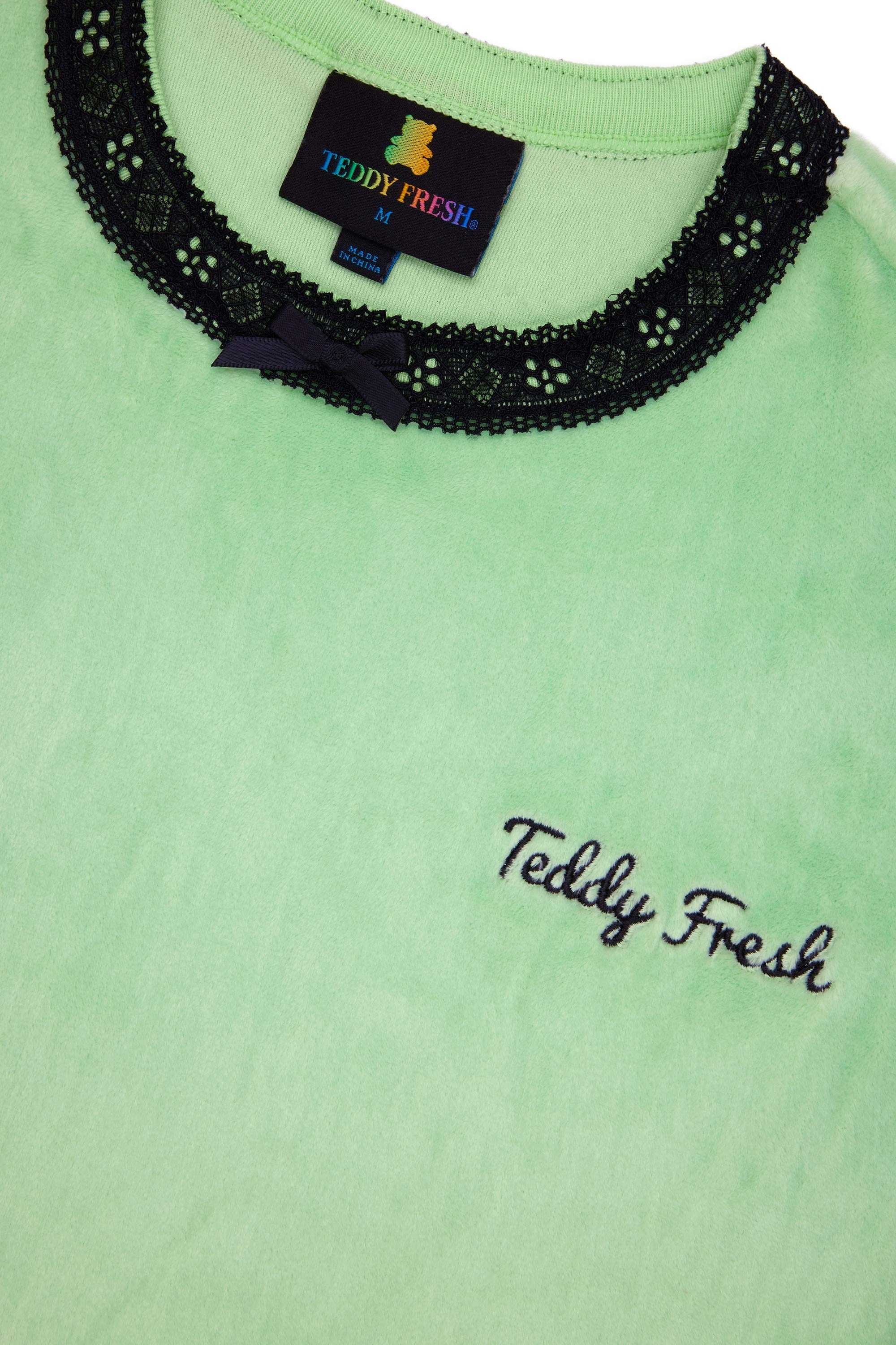 Mint Teddy Fresh Mint Velour Tee | 0618ACHML