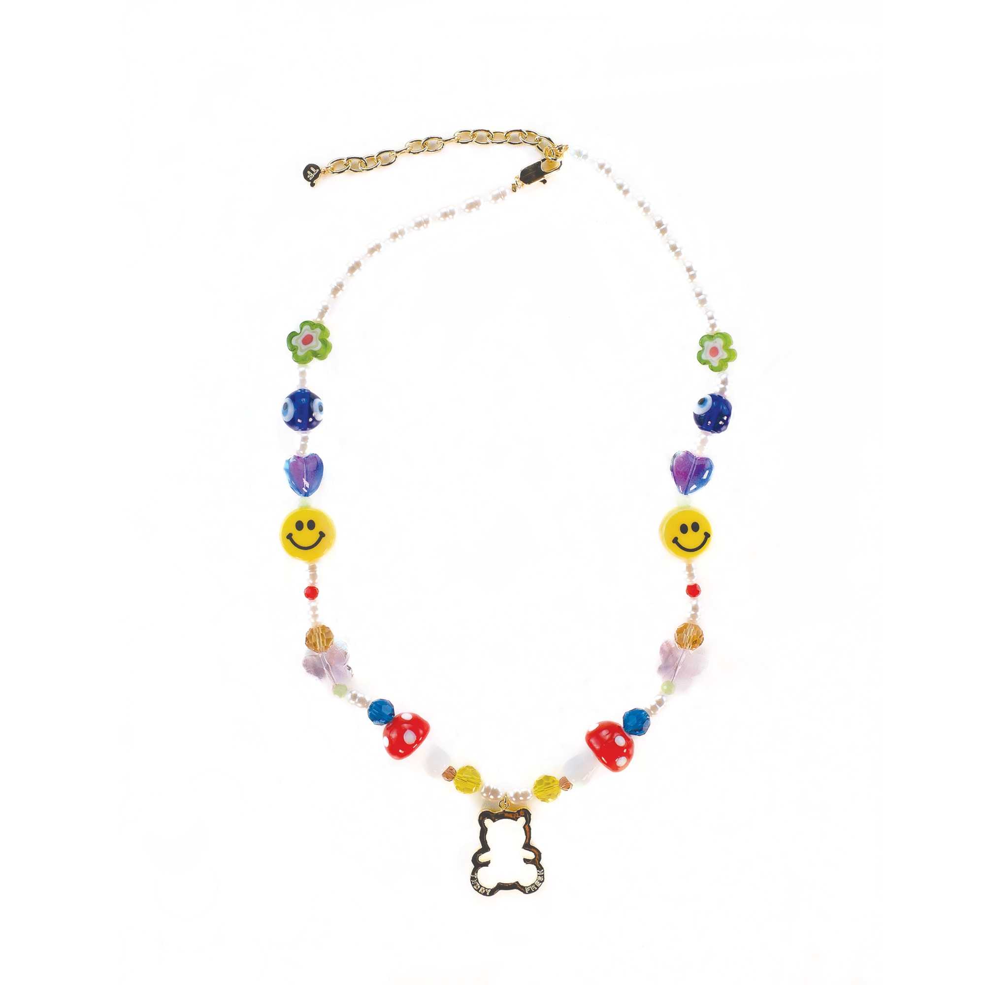 Multi Teddy Fresh All Smiles Bear Necklace | 8724ICVYN