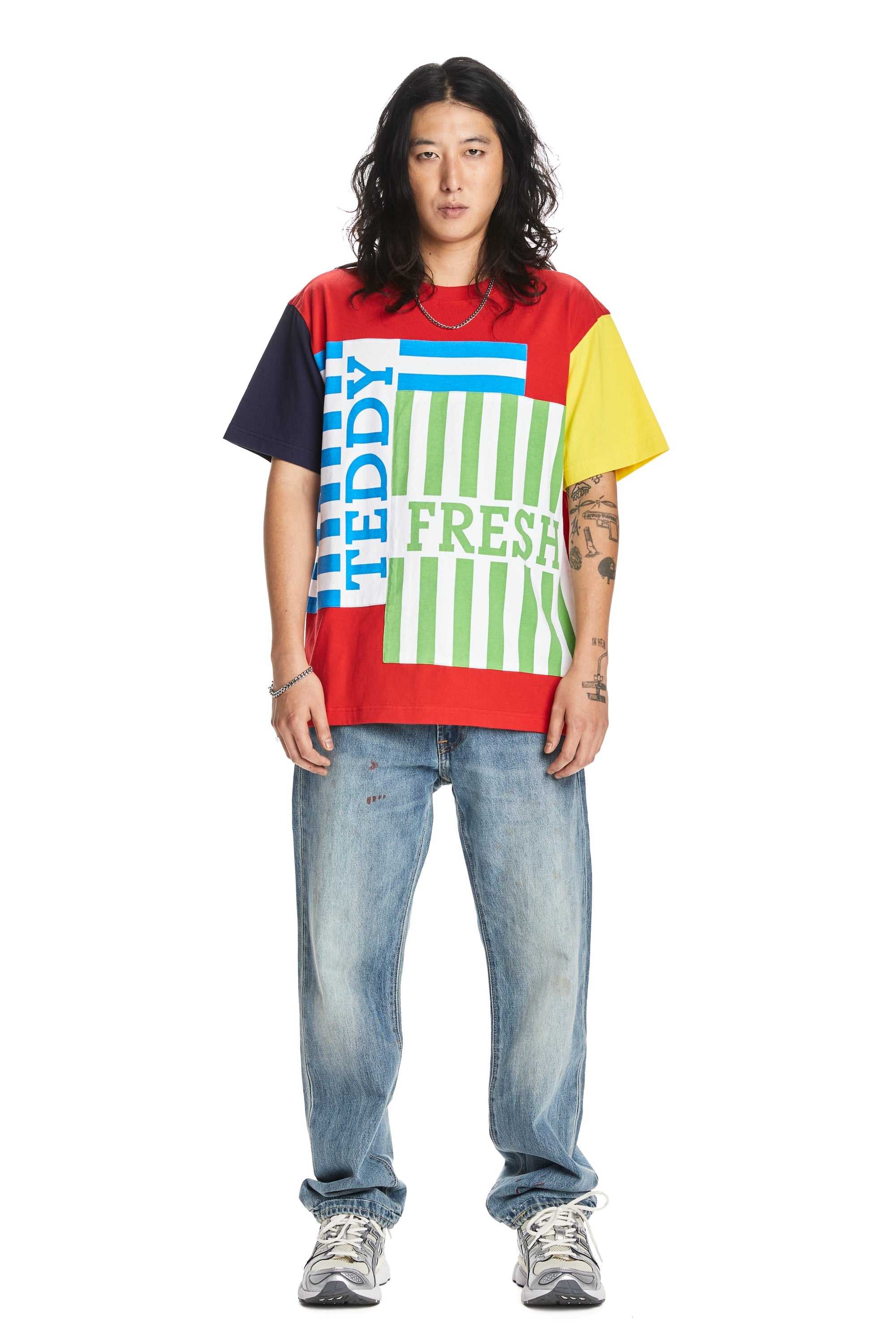 Multi Teddy Fresh Box Paneled Tee | 7240MSGBF