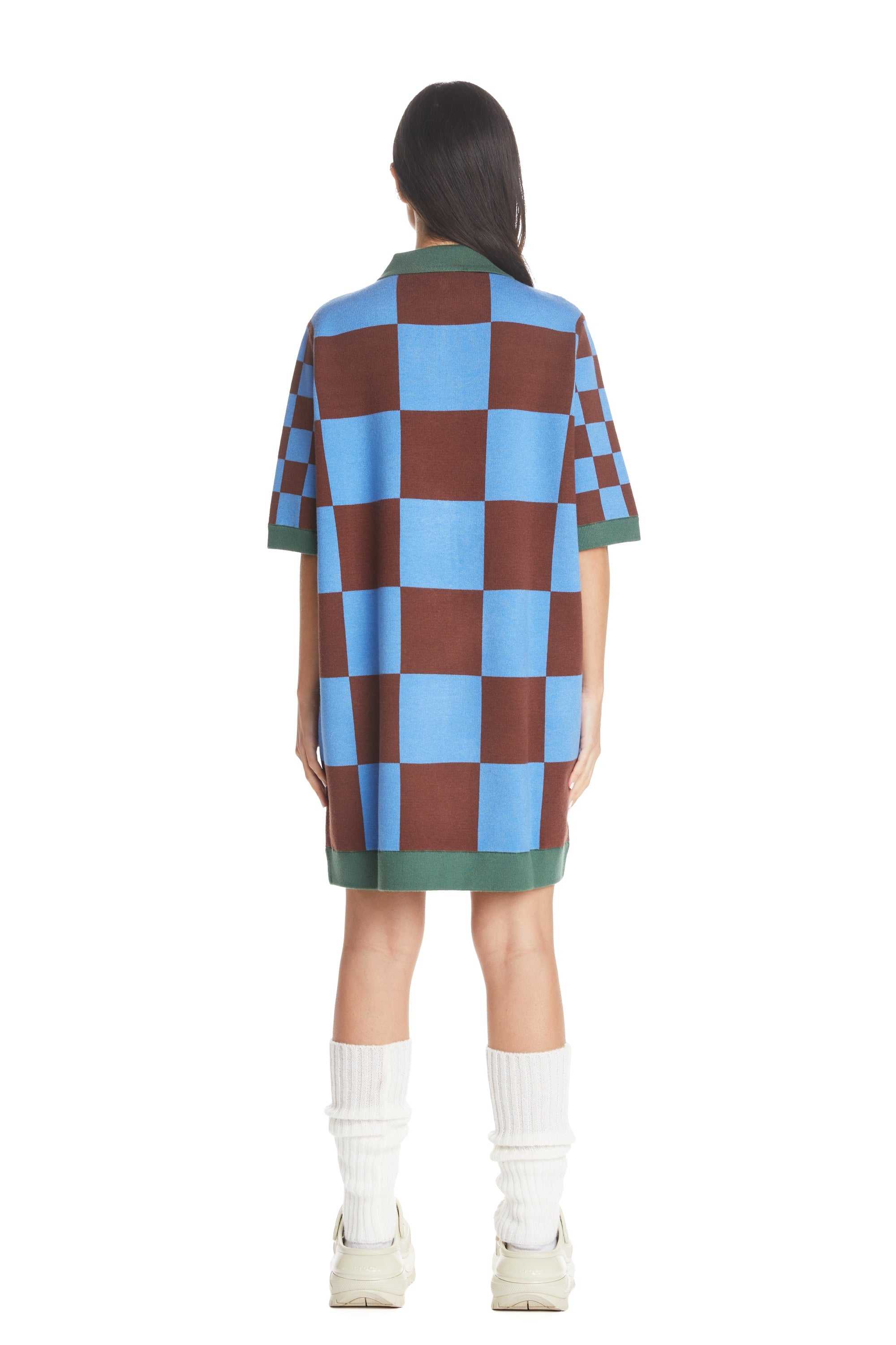 Multi Teddy Fresh Check Clash Sweater Dress | 0835XOMZI