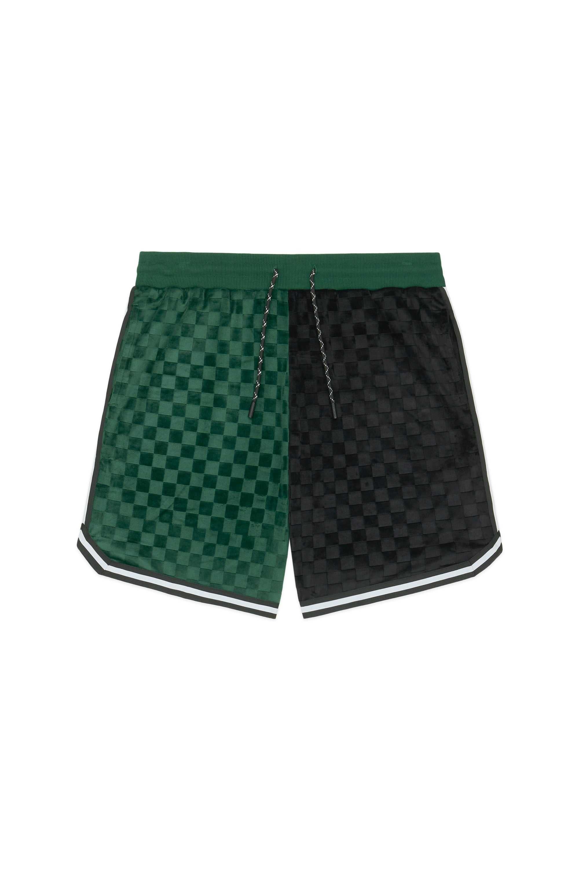 Multi Teddy Fresh Embossed Checker Velour Shorts | 0625QVMDH