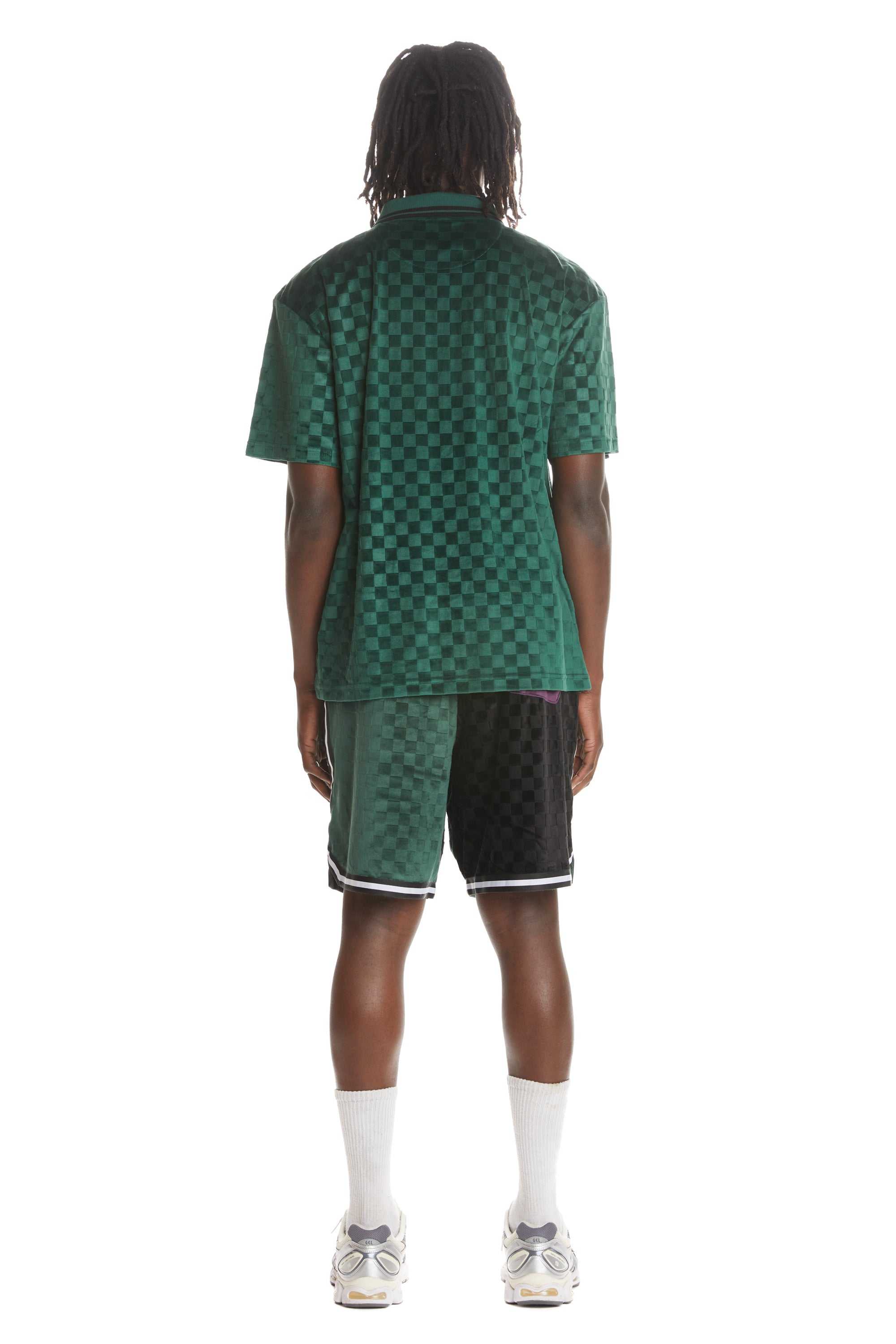 Multi Teddy Fresh Embossed Checker Velour Shorts | 0625QVMDH