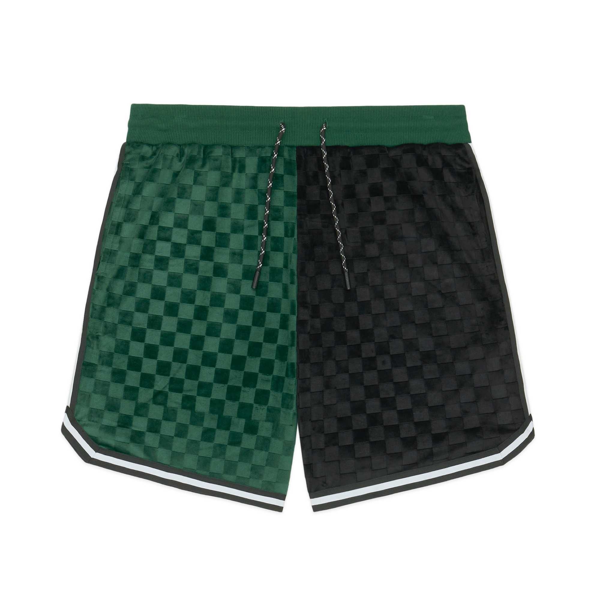 Multi Teddy Fresh Embossed Checker Velour Shorts | 0625QVMDH