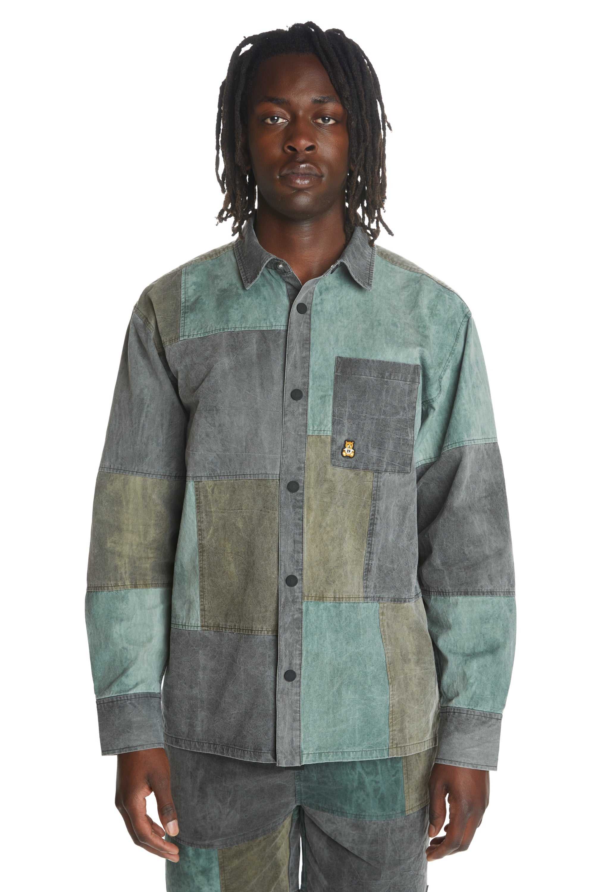 Multi Teddy Fresh Pieced Together Shirt | 6231FCUIO