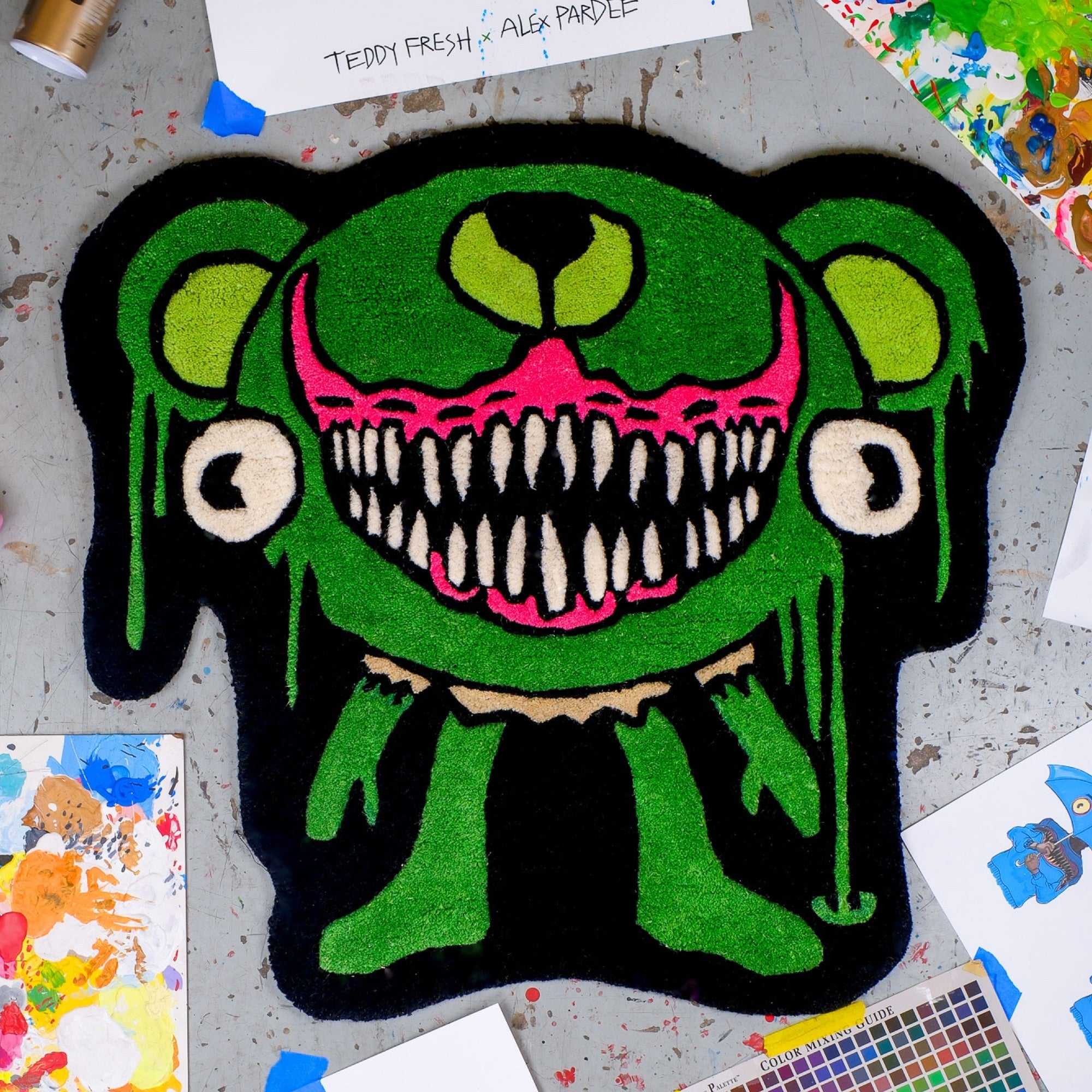 Multi Teddy Fresh TF x Alex Pardee Monster Bear Rug | 9352UNKJR