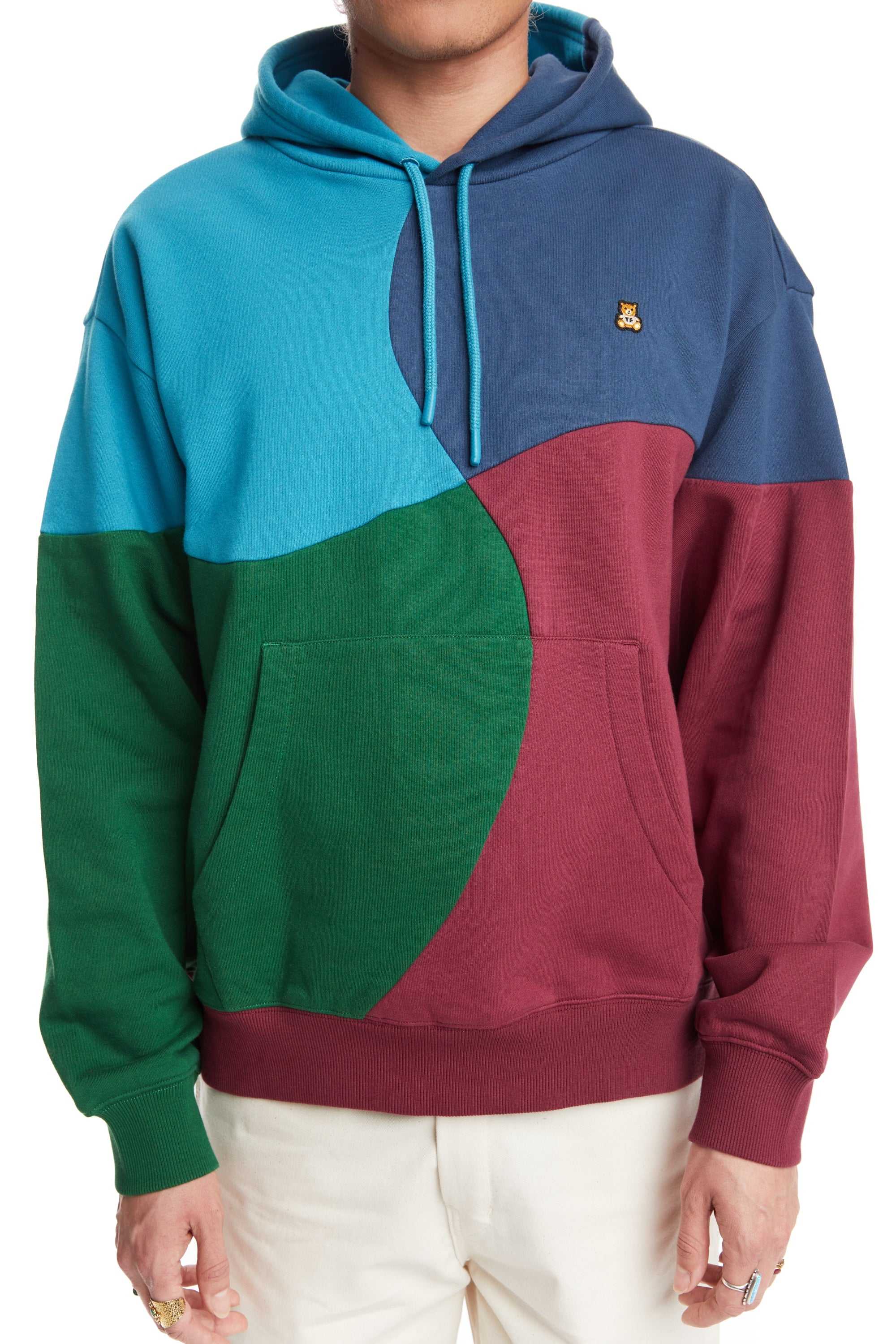 Multi Teddy Fresh Wave Patchwork Hoodie | 6397YZPGR