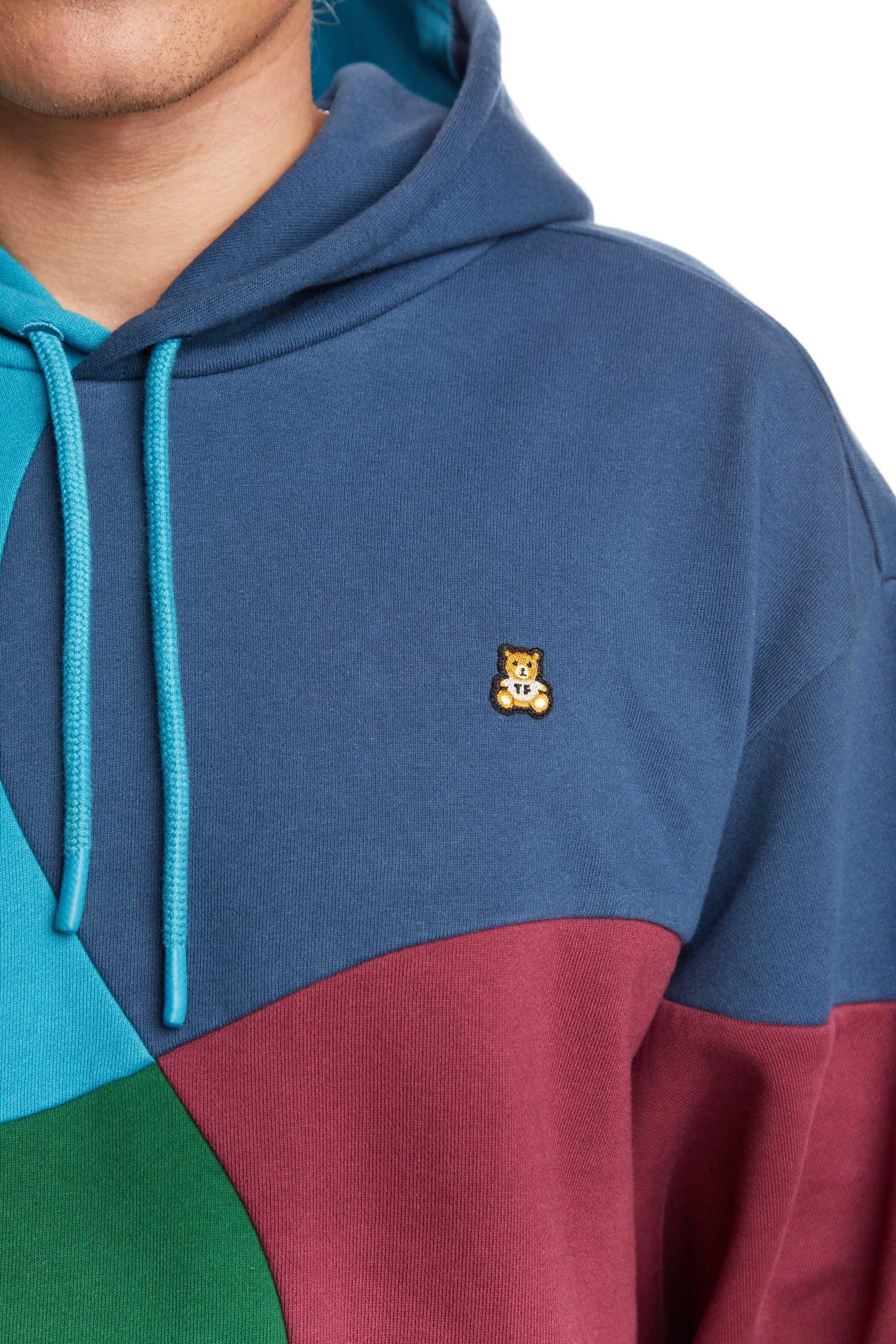 Multi Teddy Fresh Wave Patchwork Hoodie | 6397YZPGR