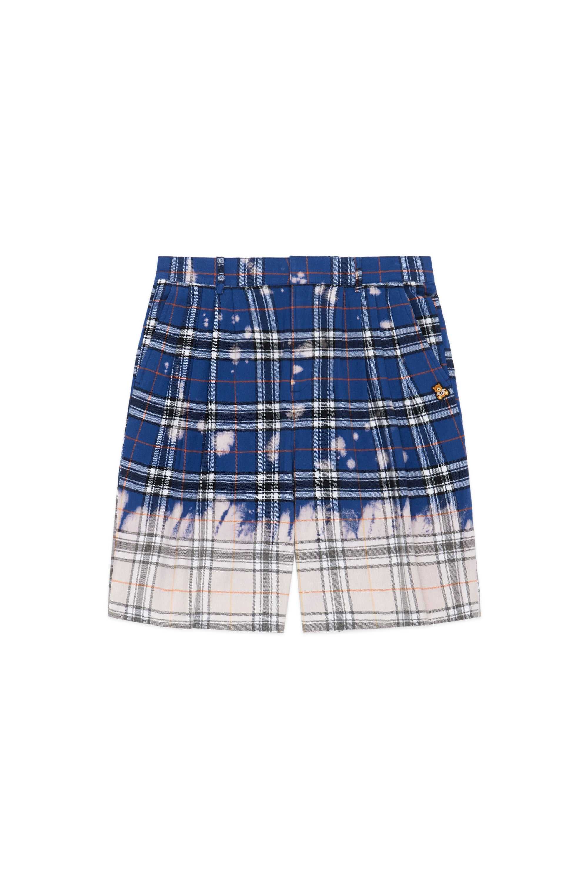 Navy Teddy Fresh Bleached Flannel Shorts | 0928OXIKD