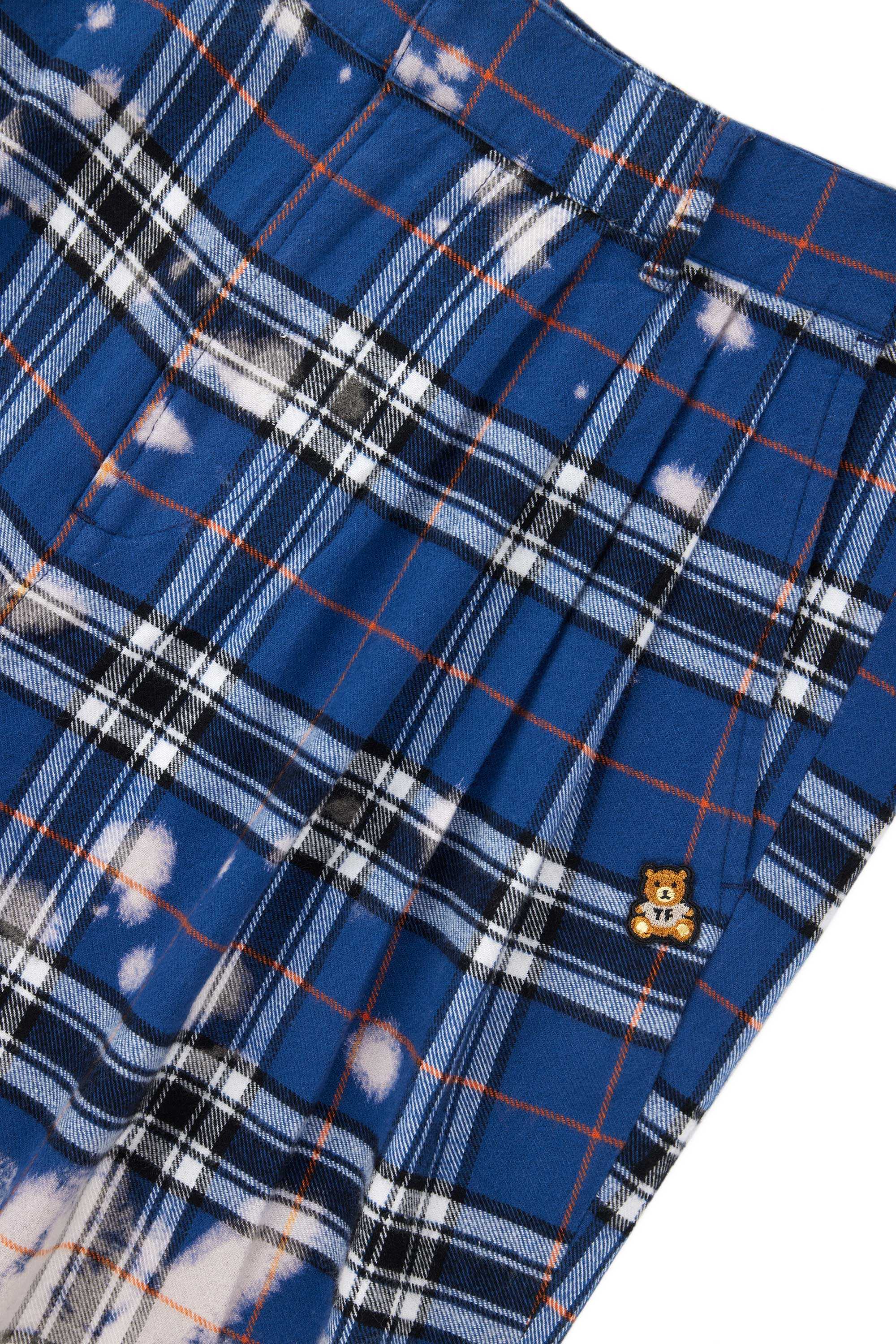 Navy Teddy Fresh Bleached Flannel Shorts | 0928OXIKD