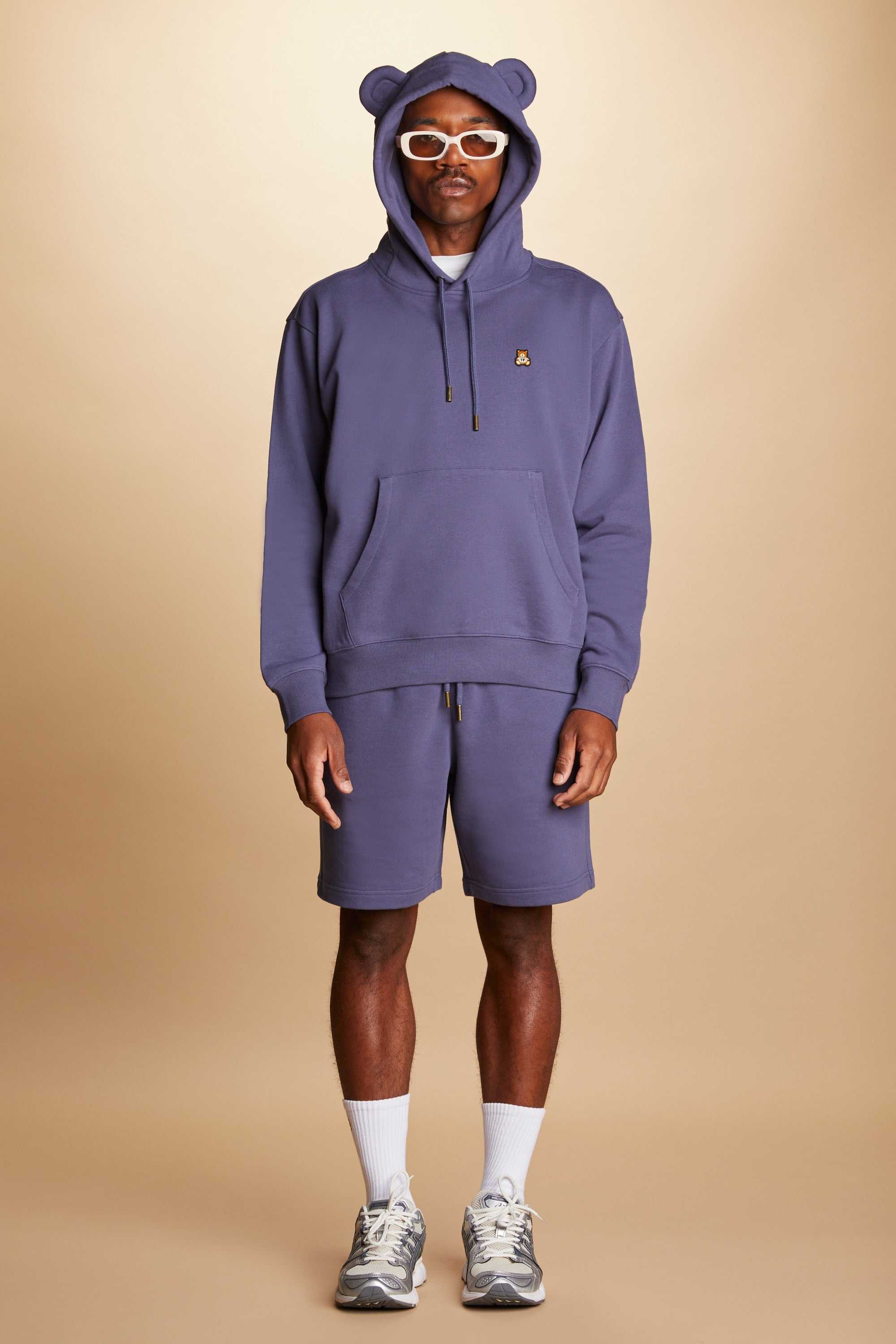 Navy Teddy Fresh Classic Bear Ear Hoodie | 0263OBVLN