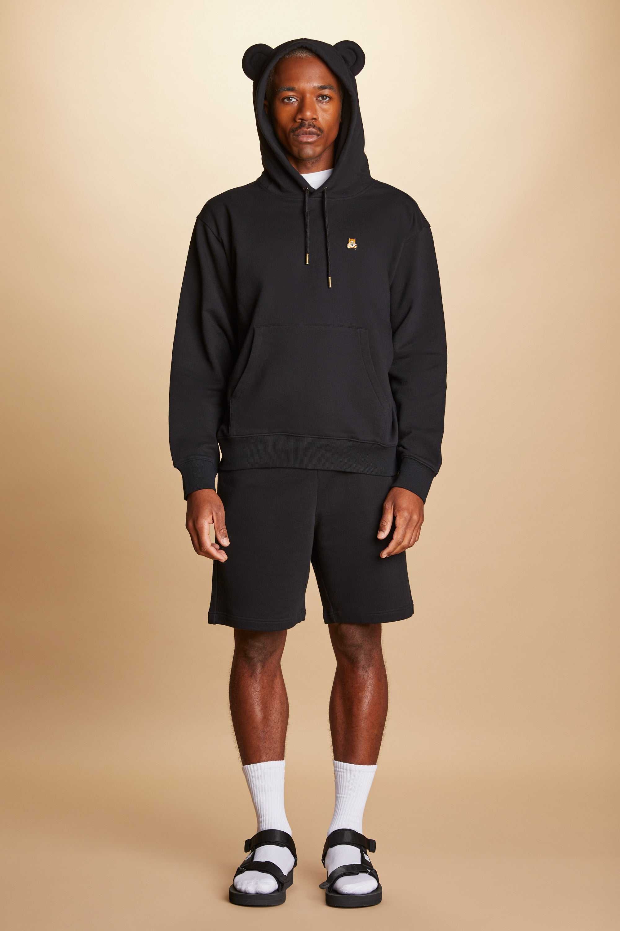 Navy Teddy Fresh Classic Bear Ear Hoodie | 0263OBVLN