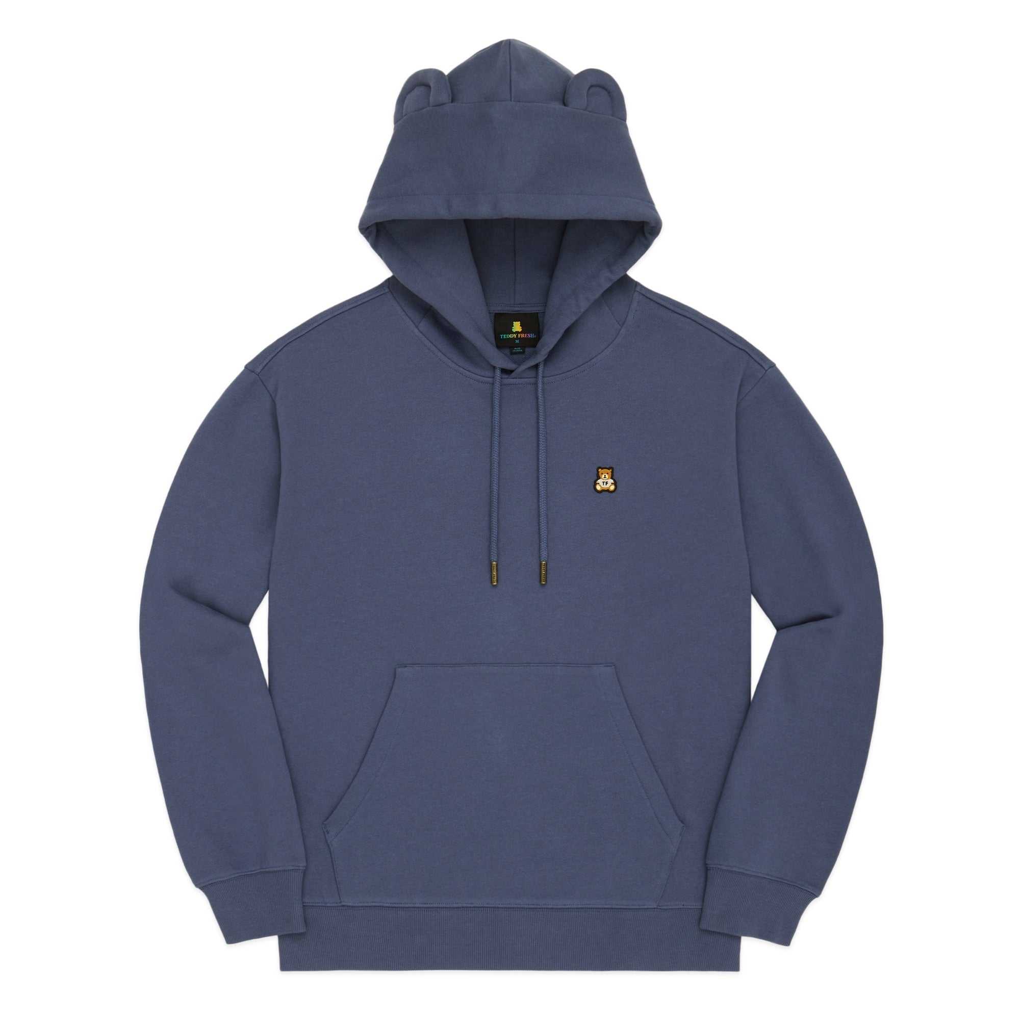 Navy Teddy Fresh Classic Bear Ear Hoodie | 0263OBVLN